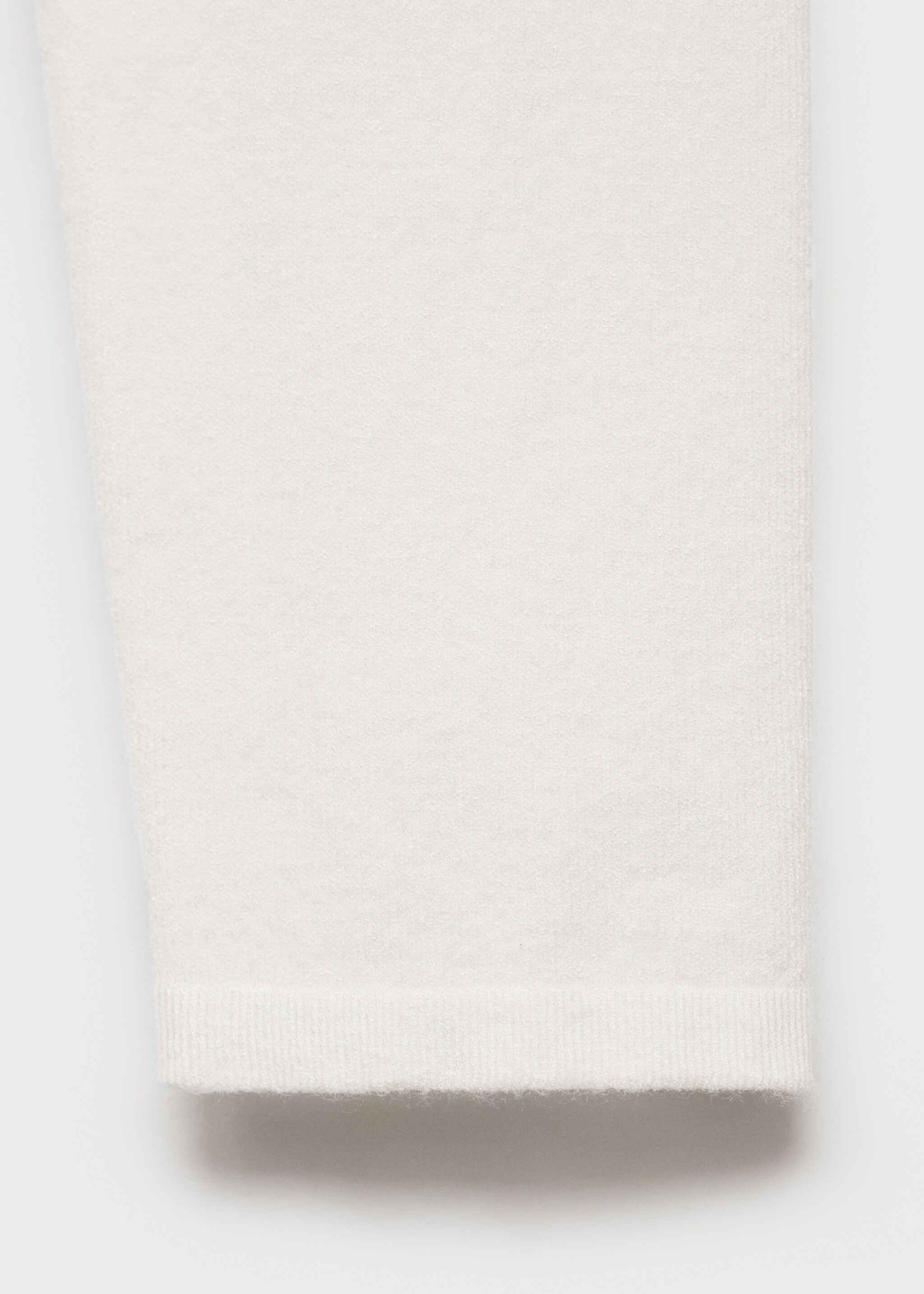 Fine-knit fitted sweater - Details of the article 0, Ecru. Ref: 87015759-00.