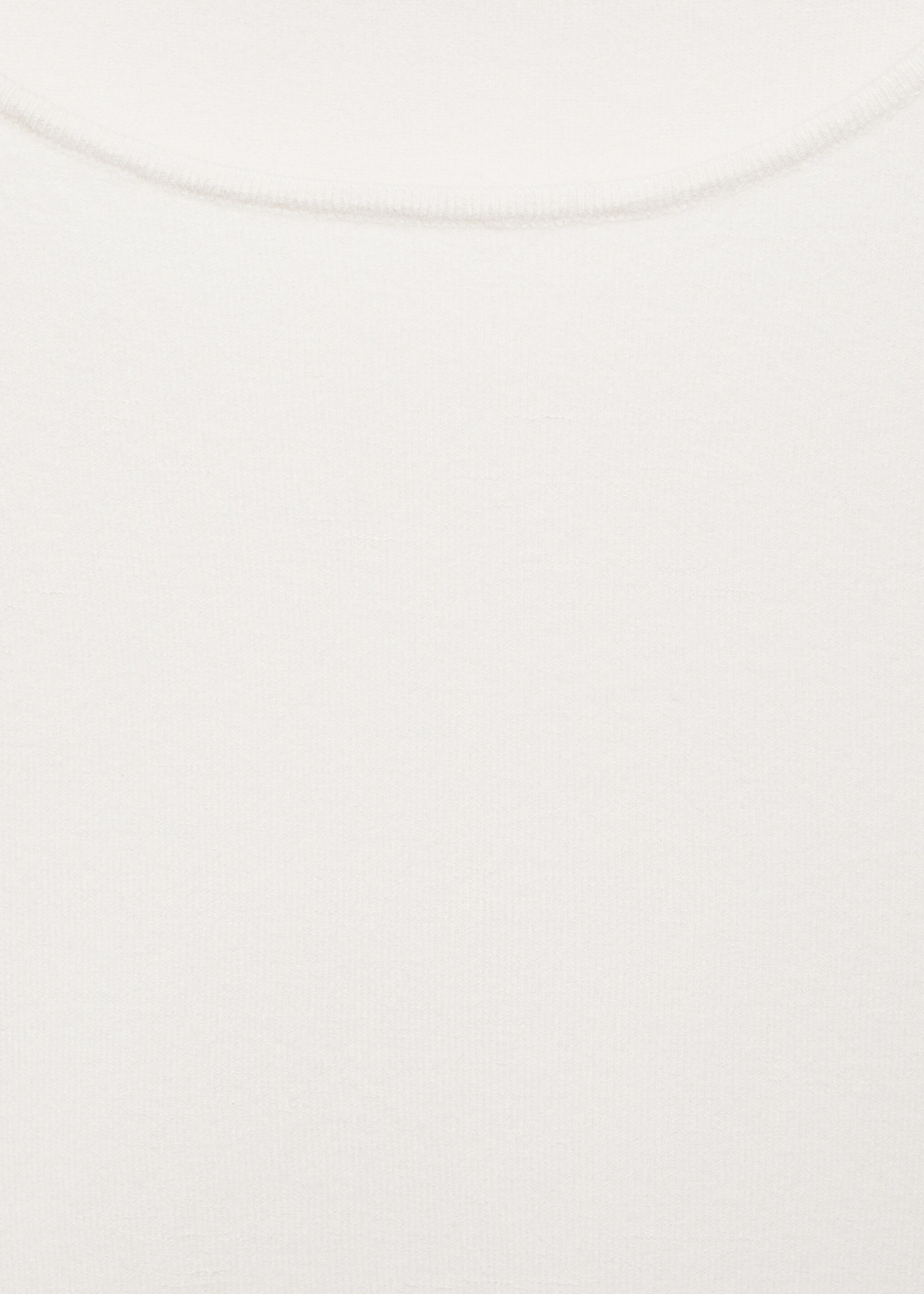 Fine-knit fitted sweater - Details of the article 8, Ecru. Ref: 87015759-00.