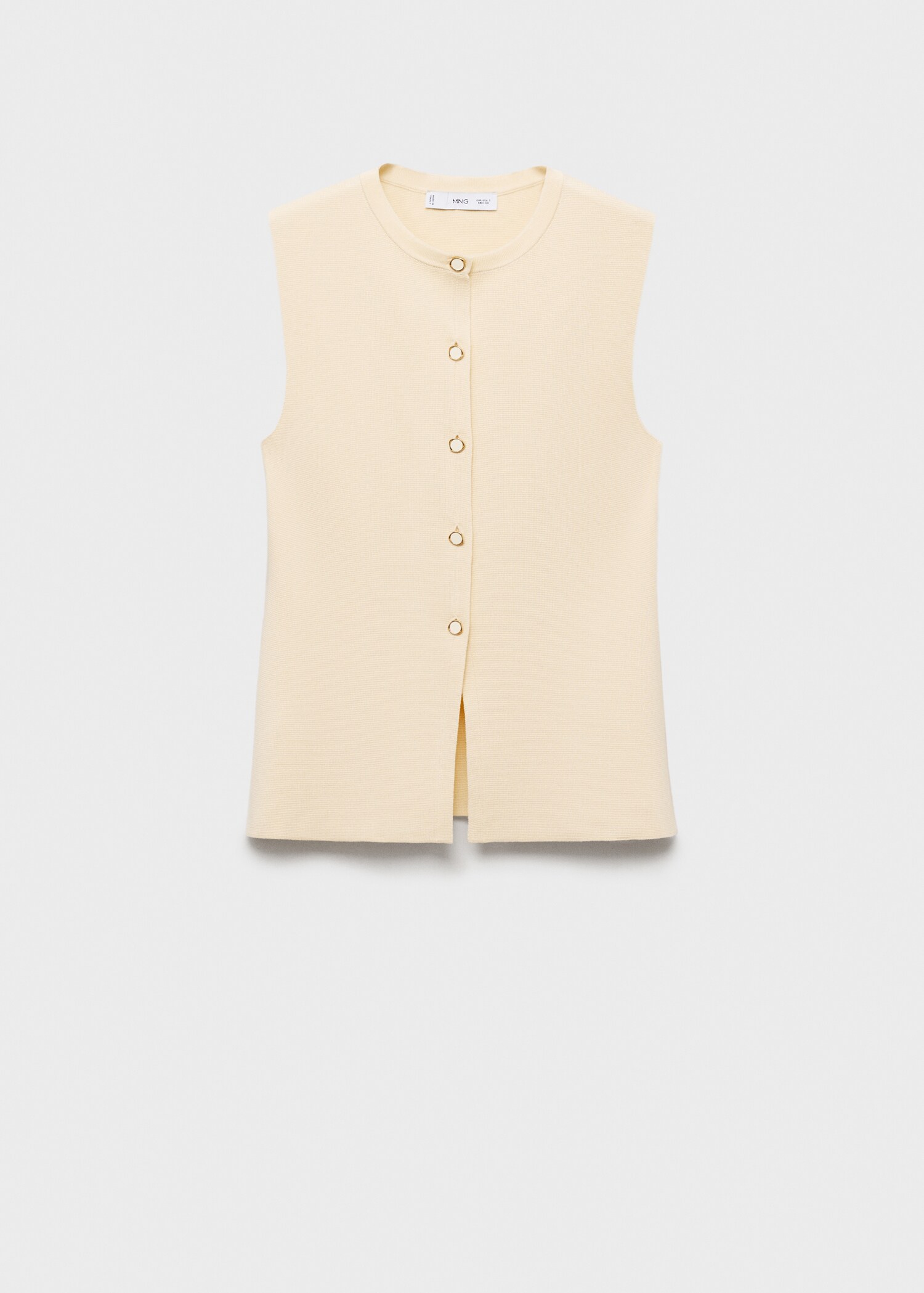 Fine-knit waistcoat with buttons - Article without model