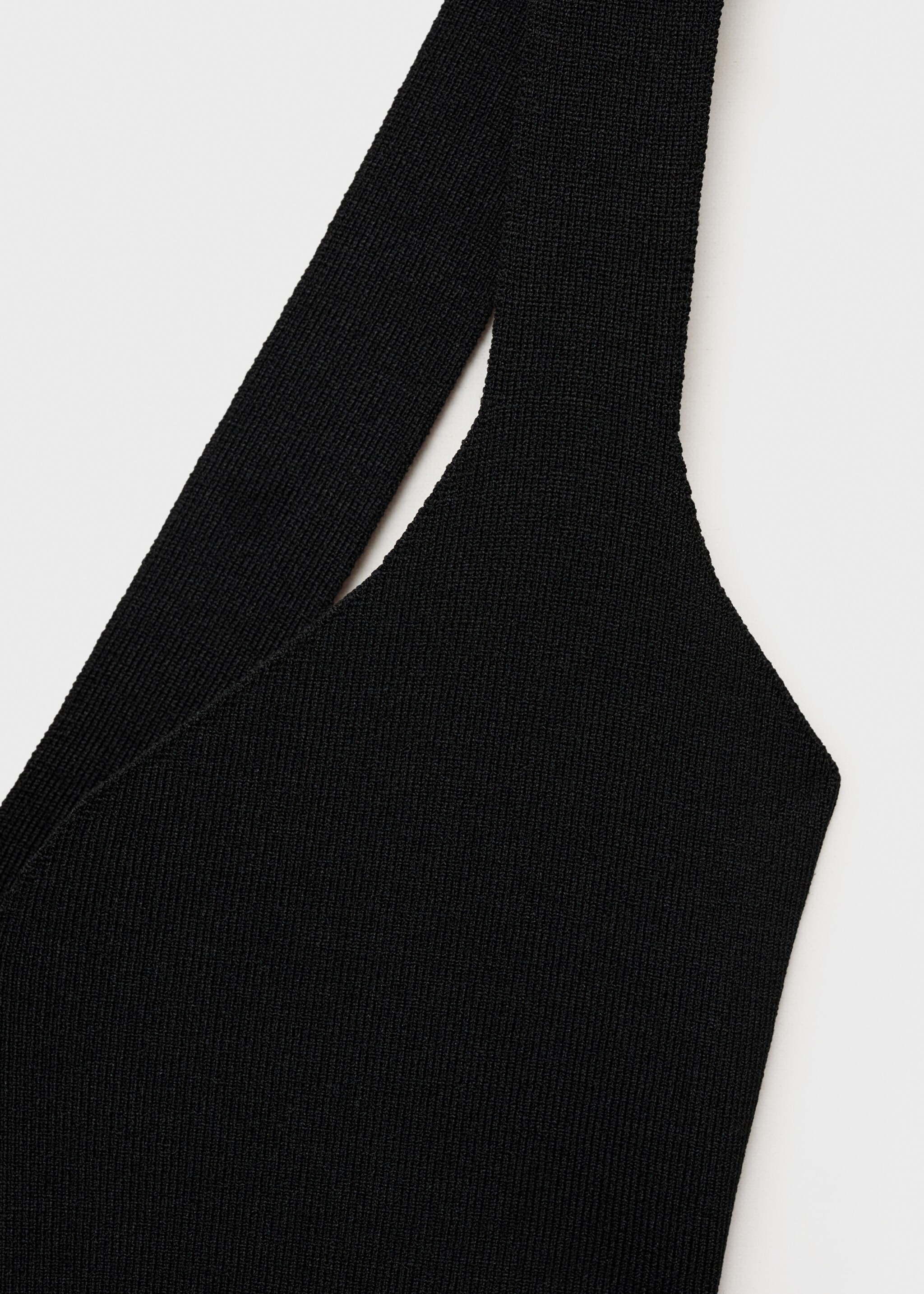 Fine-knit peplum top - Details of the article 0, Black. Ref: 87015765-00.