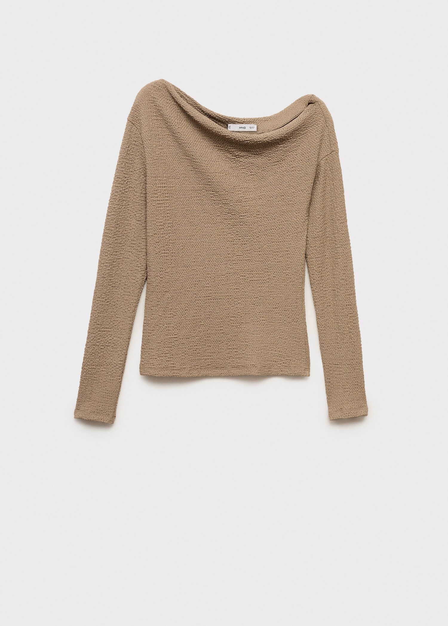 T-shirt col asymétrique texturé - Article sans modèle