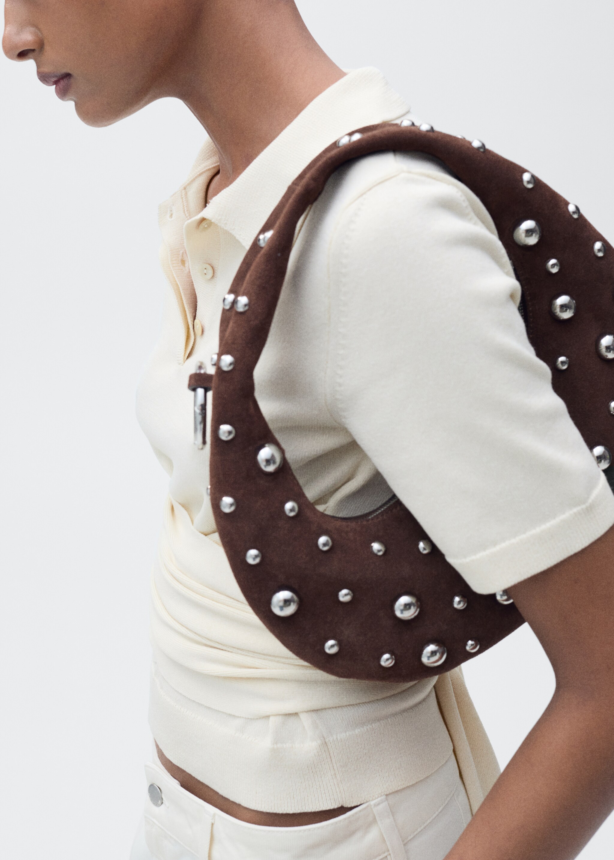 Jersei màniga curta detall nus - Pla mig, Cru. Ref: 87015768-00.