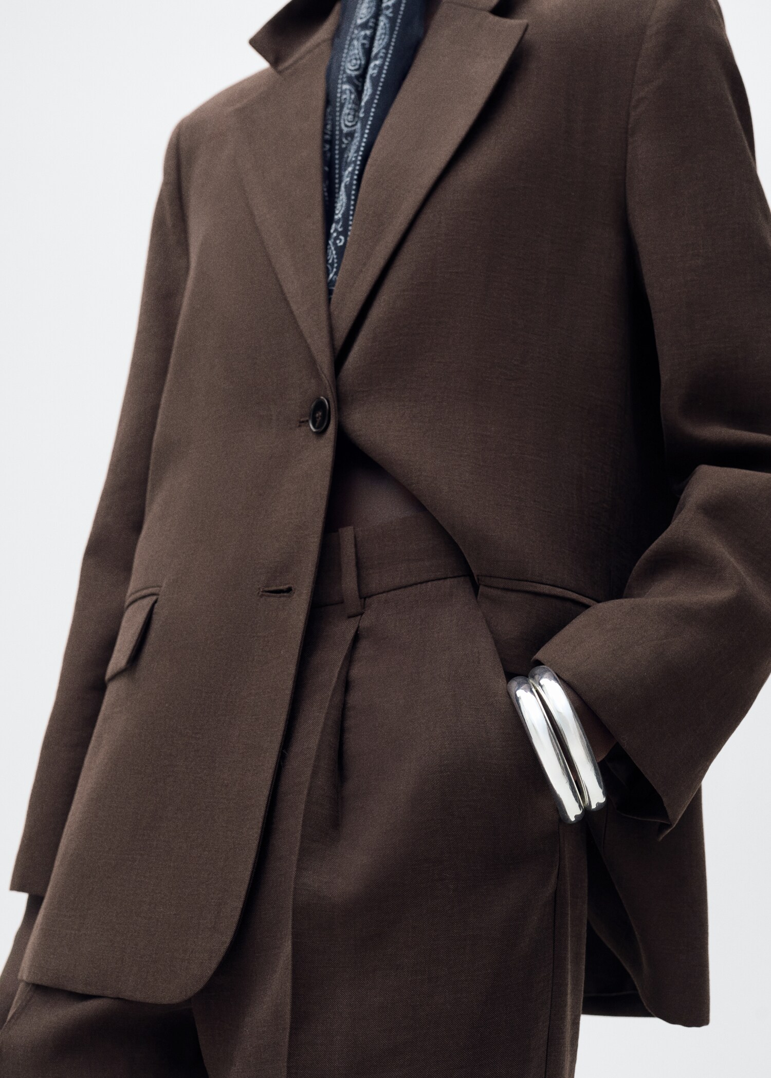 Straight lyocell suit trousers - Details of the article 6