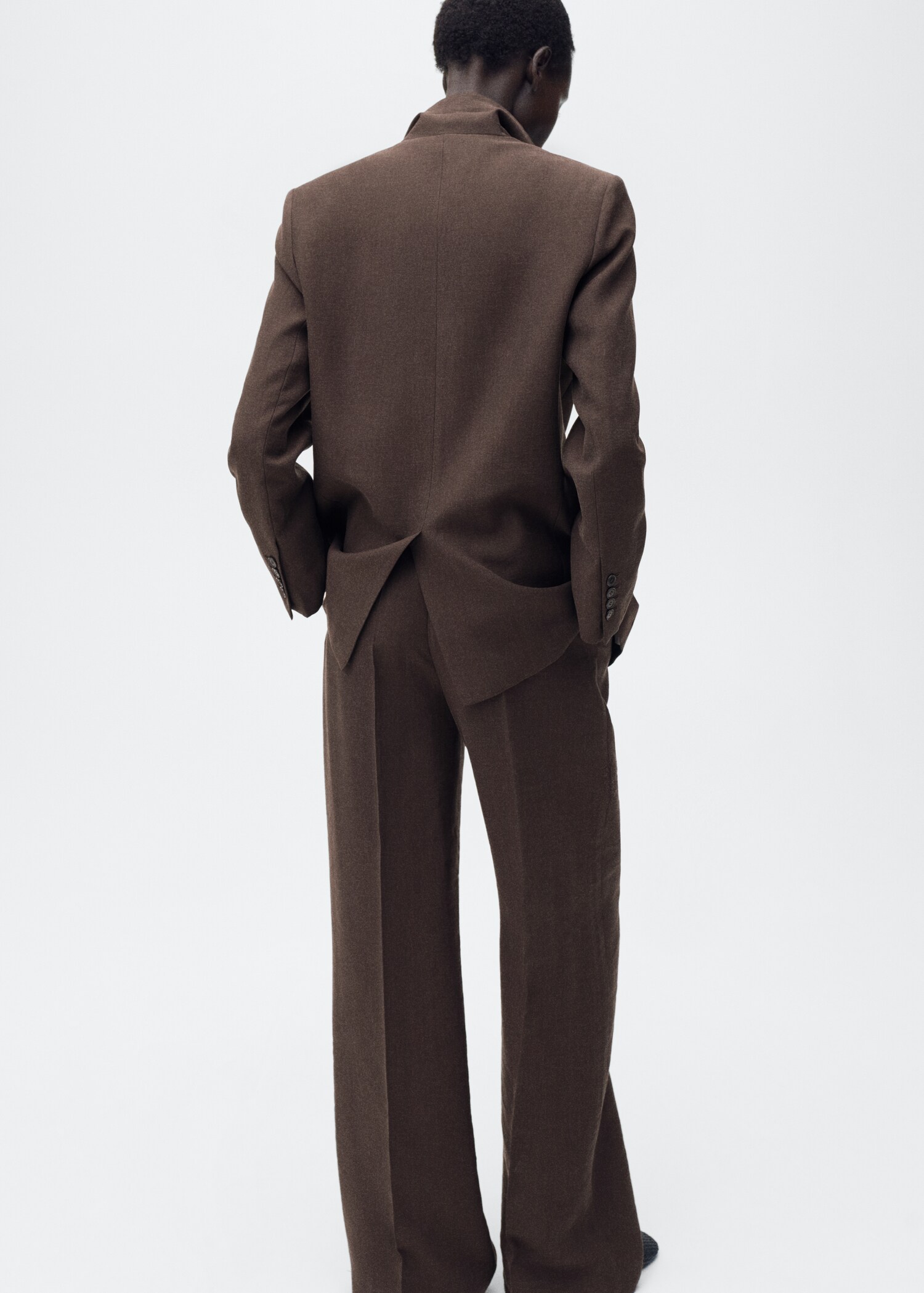 Straight lyocell suit trousers - Reverse of the article