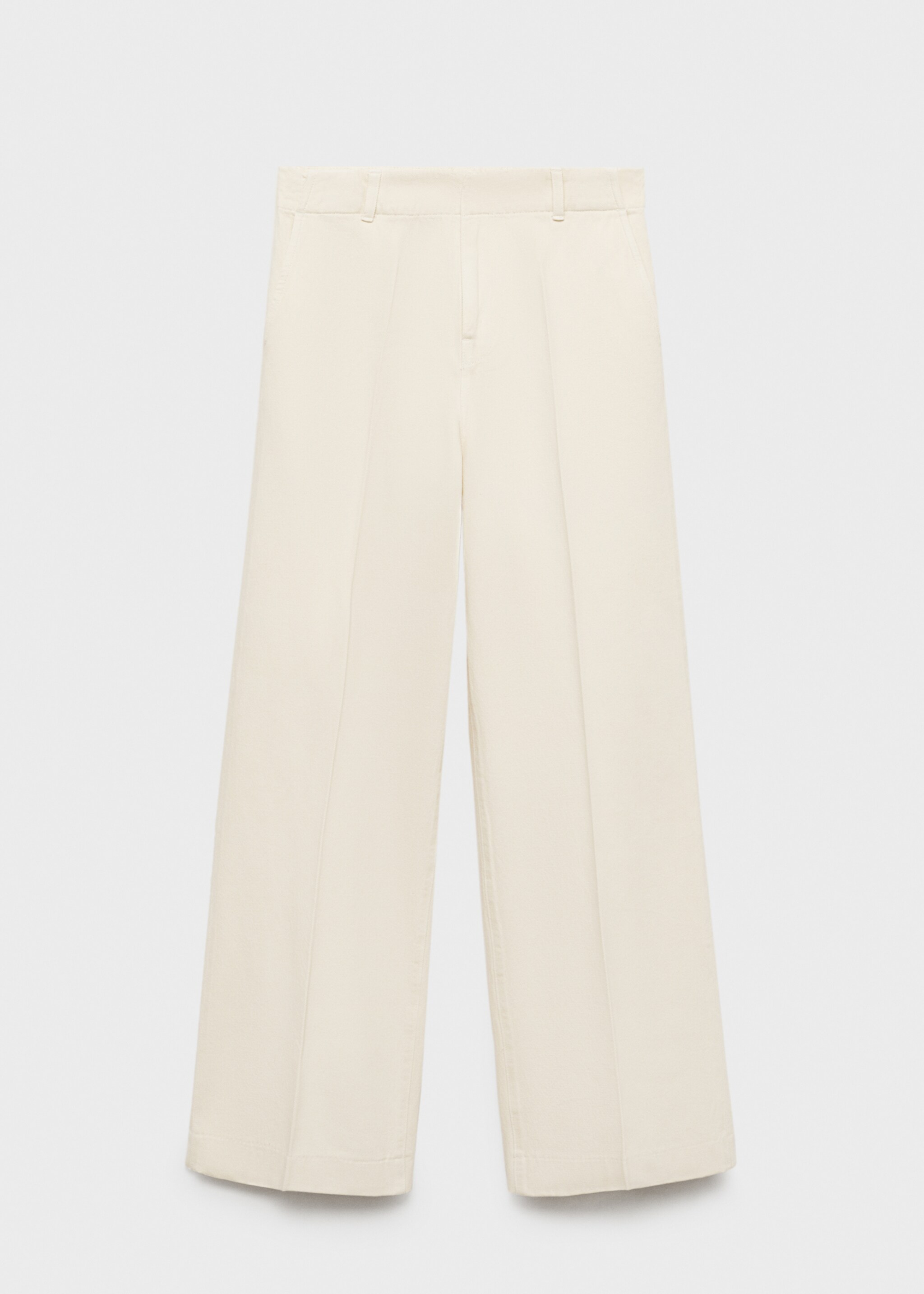 Pantalón wideleg algodón - Artículo sin modelo, Crudo. Ref: 87015772-00.