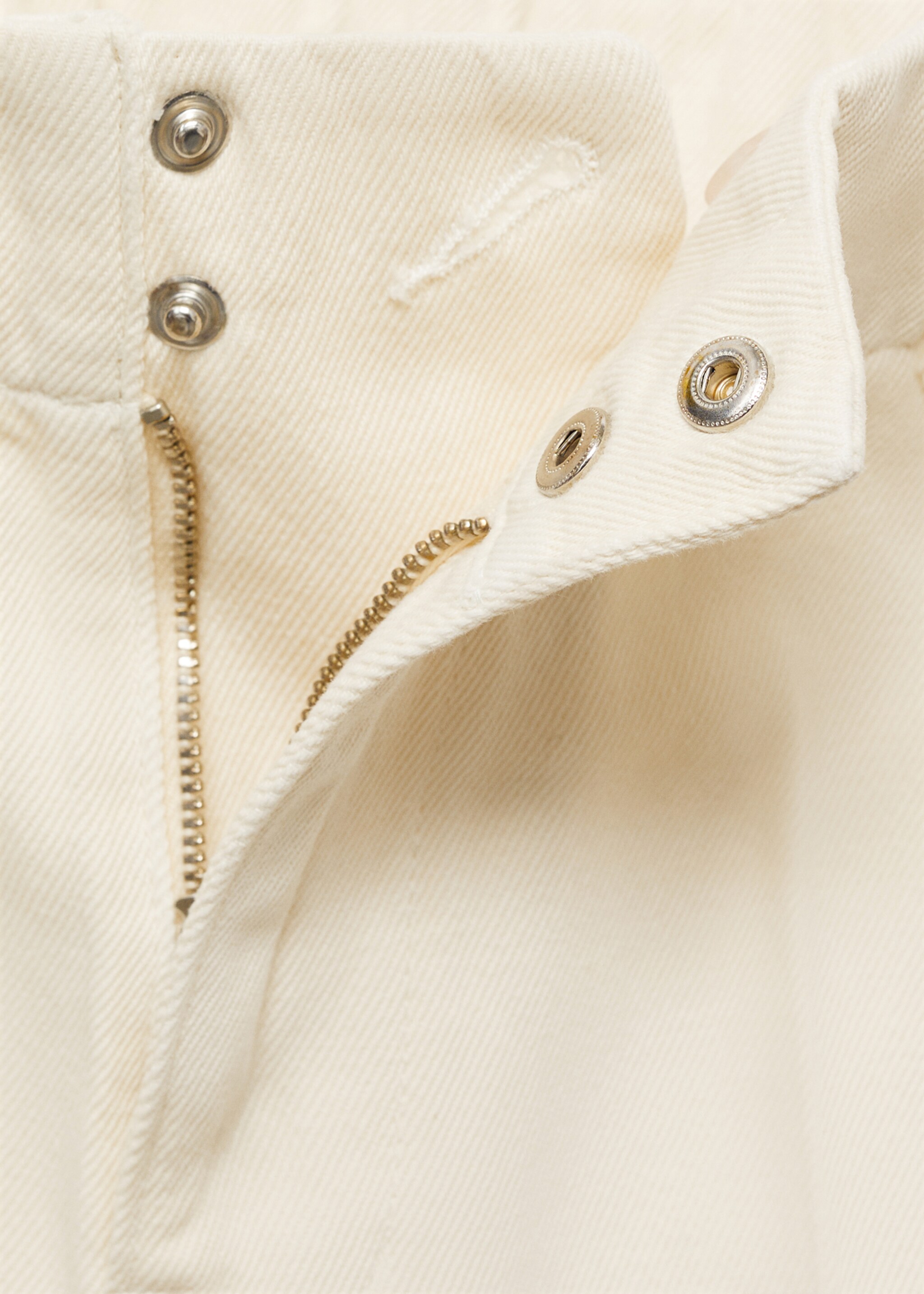 Pantalón wideleg algodón - Detalle del artículo 8, Crudo. Ref: 87015772-00.