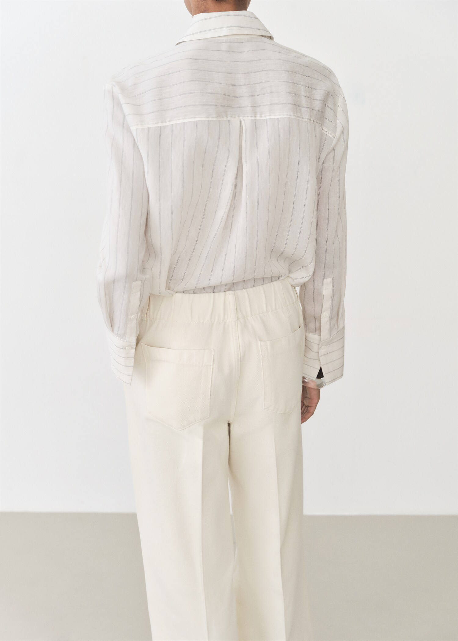 Pantalón wideleg algodón - Reverso del artículo