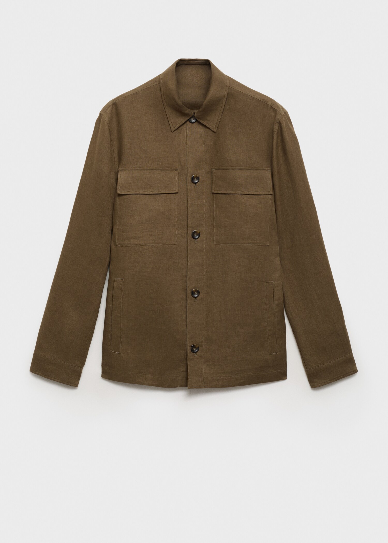 100% linen overshirt with pockets - Article without model