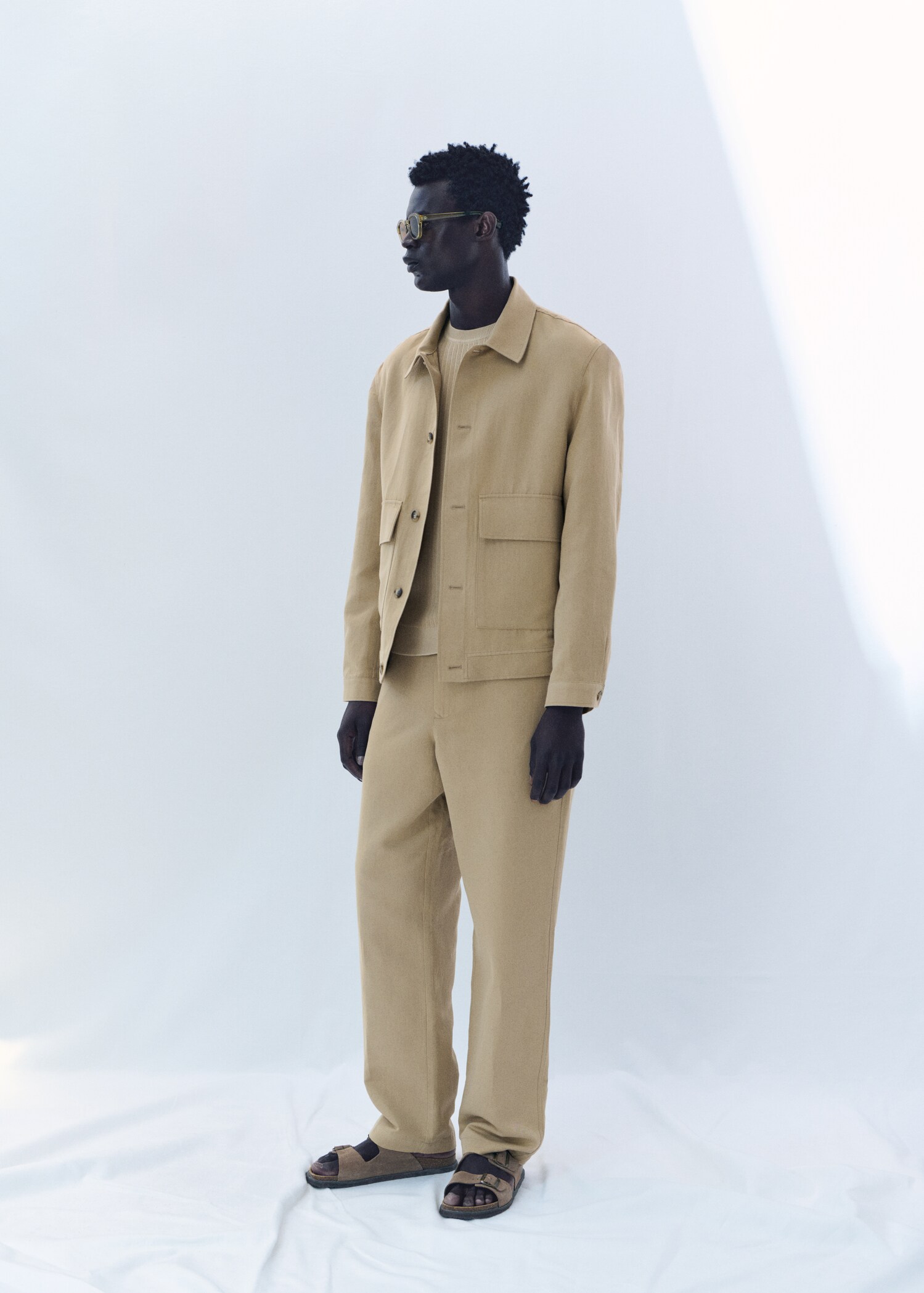 Linen-blend jacket with pockets - Details of the article 3