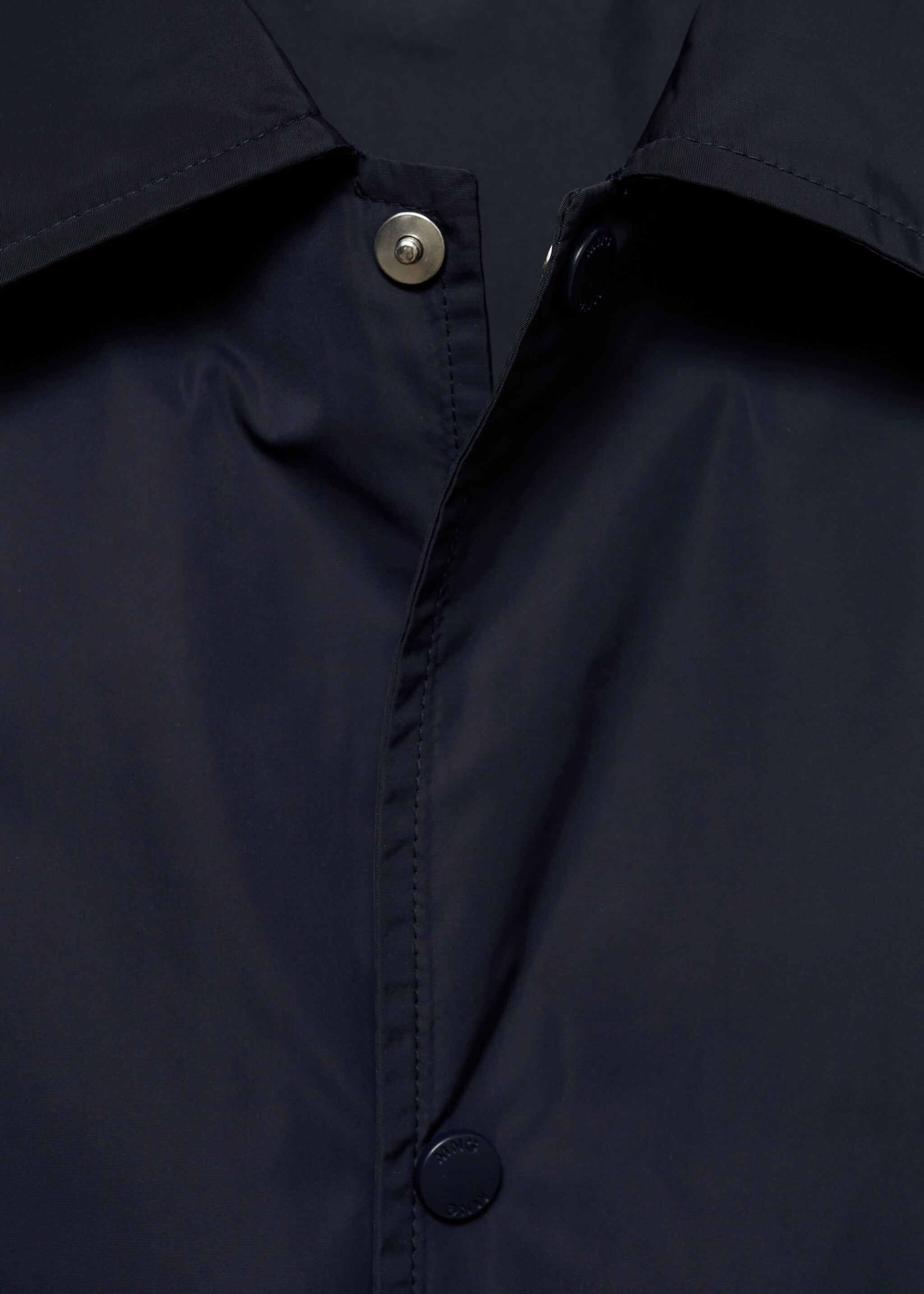 Regular-fit technical fabric jacket - Details of the article 8, Dark Navy. Ref: 87015926-00.