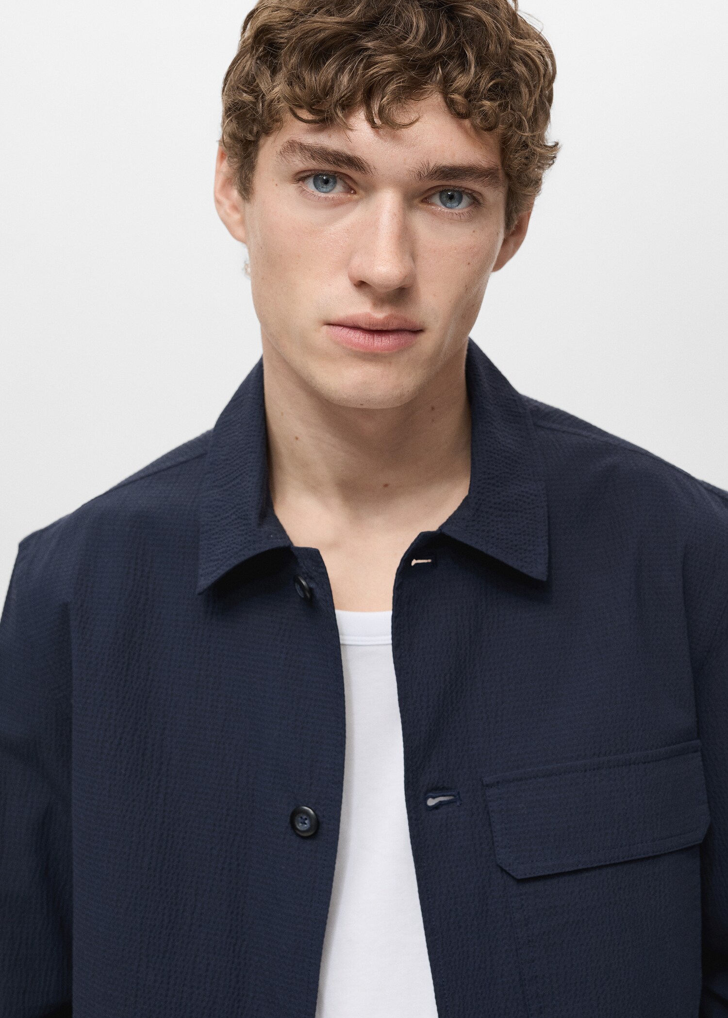 Cotton seersucker jacket - Details of the article 1