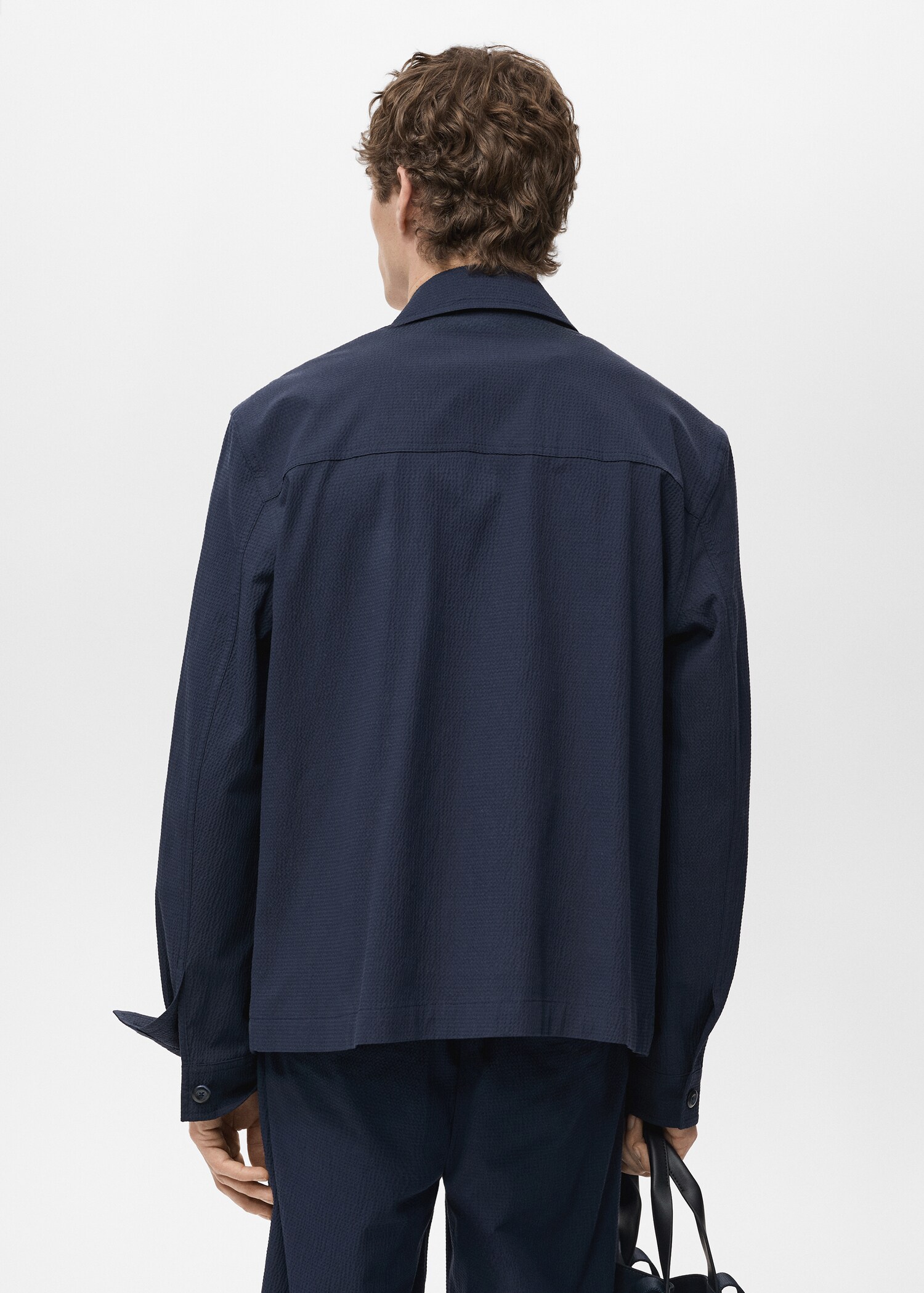 Cotton seersucker jacket - Reverse of the article