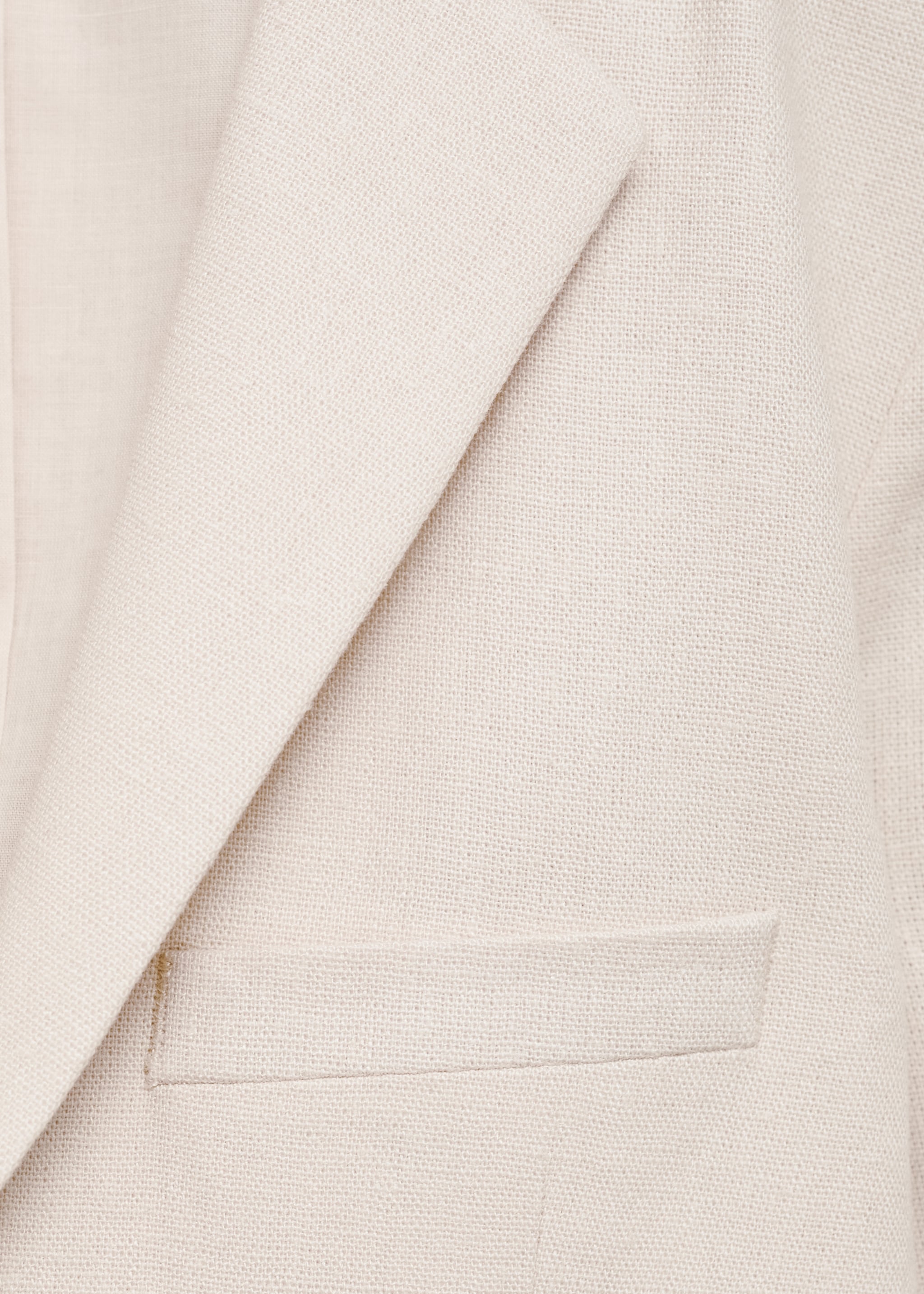 Linen suit jacket - Details of the article 0, Sand. Ref: 87015928-00.