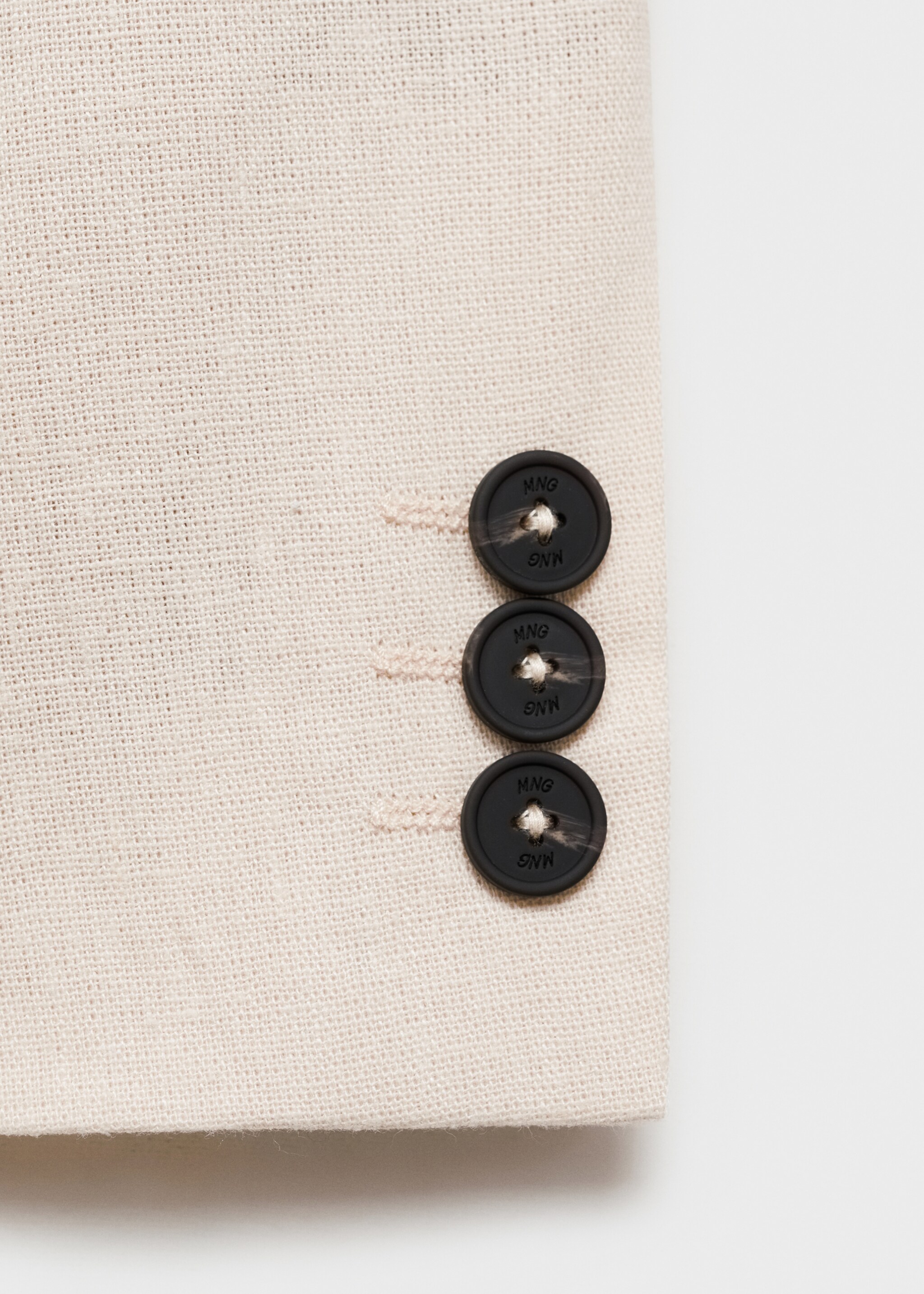 Linen suit jacket - Details of the article 8, Sand. Ref: 87015928-00.