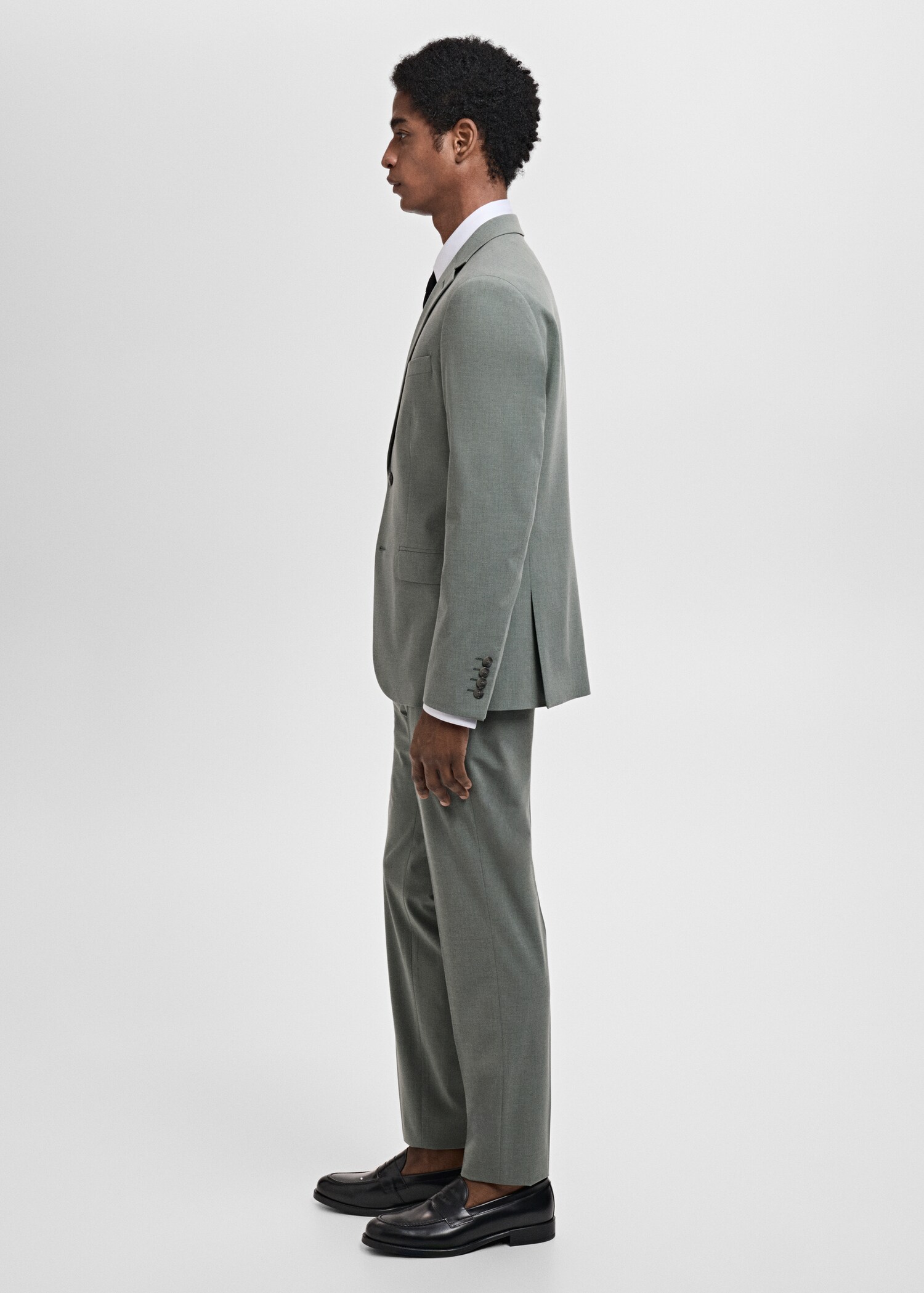 Stretch fabric super slim-fit suit trousers - Details of the article 6