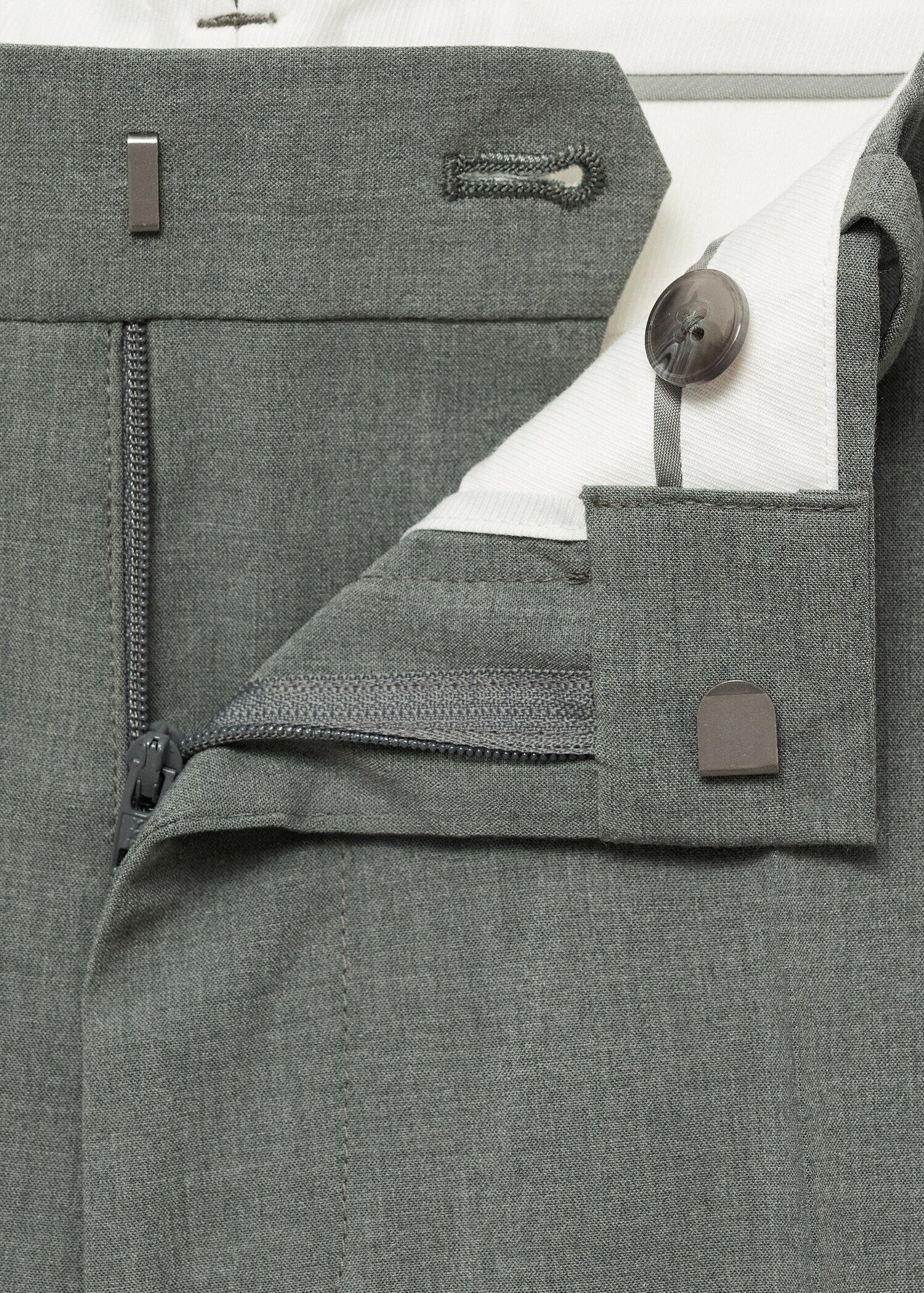 Stretch fabric super slim-fit suit trousers - Details of the article 8