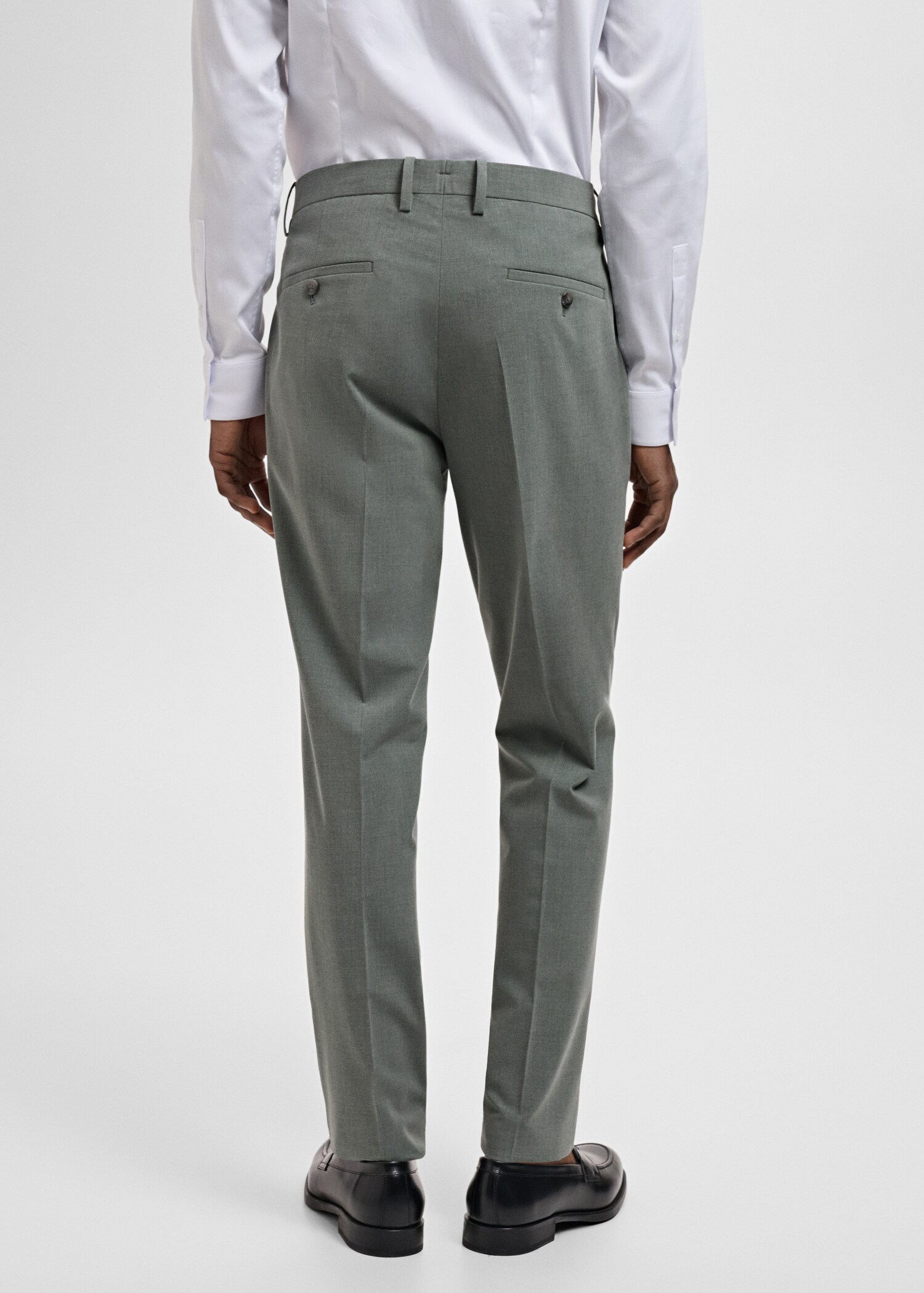 Stretch fabric super slim-fit suit trousers - Reverse of the article