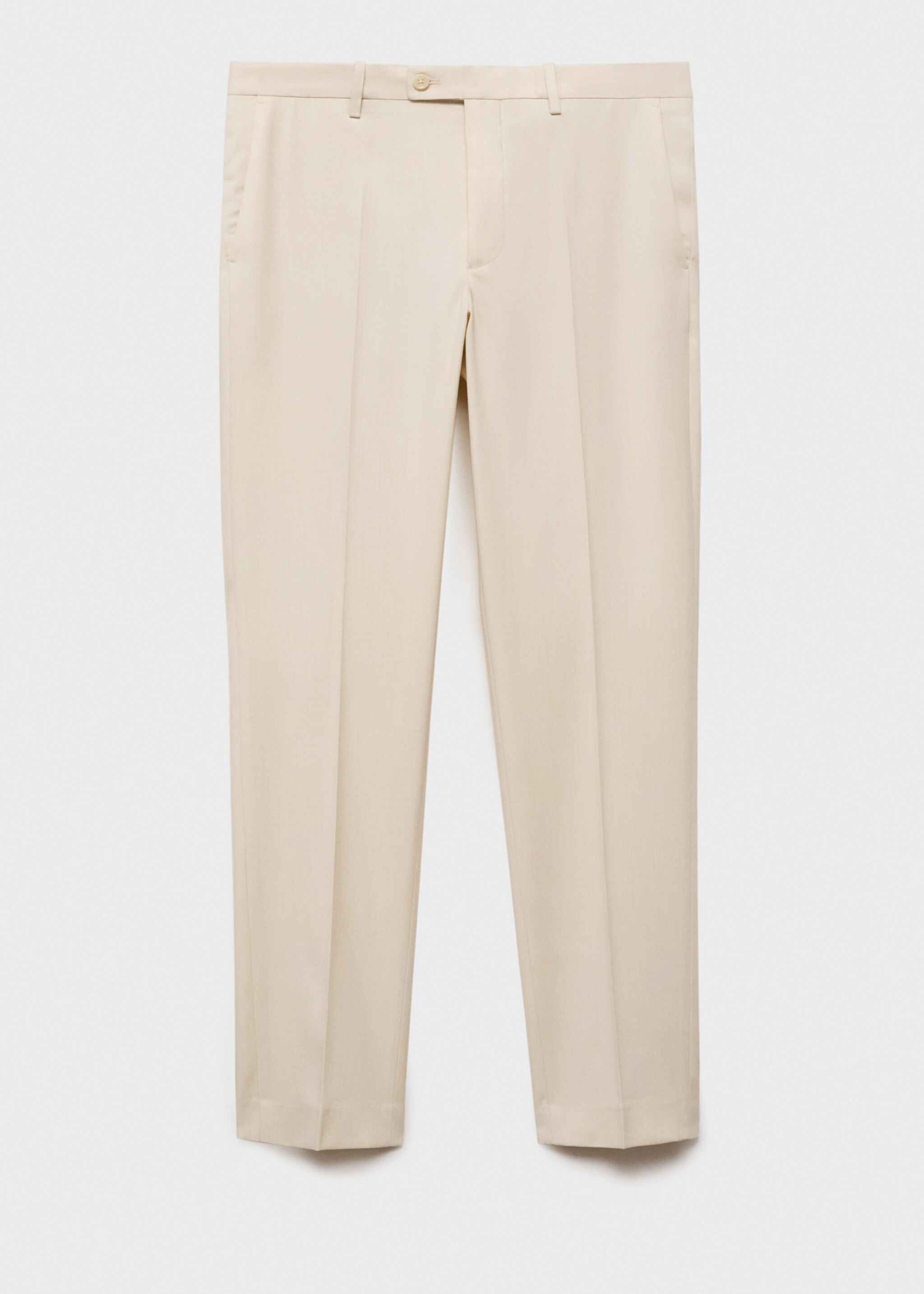 Milan slim-fit suit trousers - Article without model, Ecru. Ref: 87015933-00.