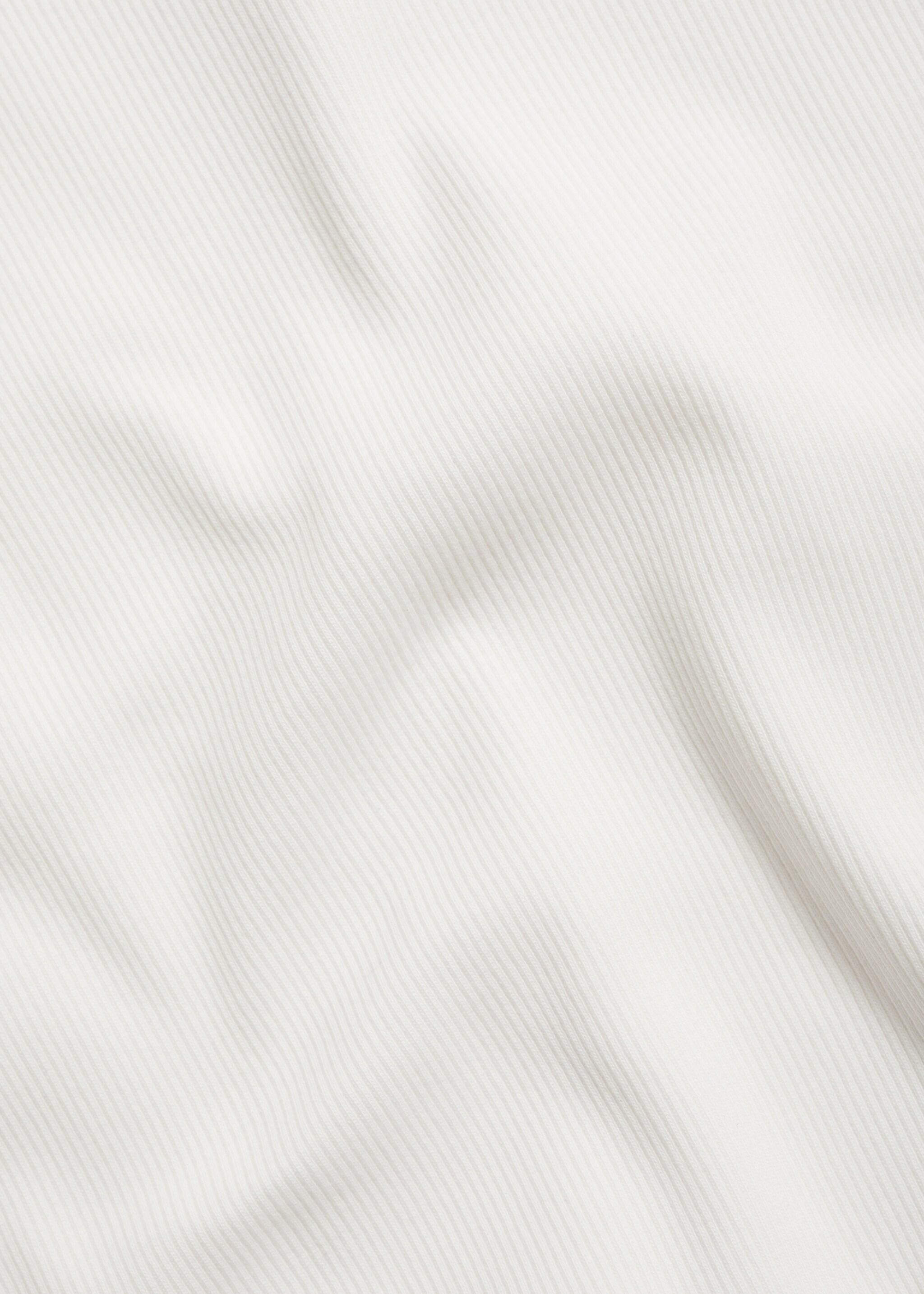 Regular fit ribbed cotton t-shirt - Details of the article 0, Ivory White. Ref: 87015940-00.