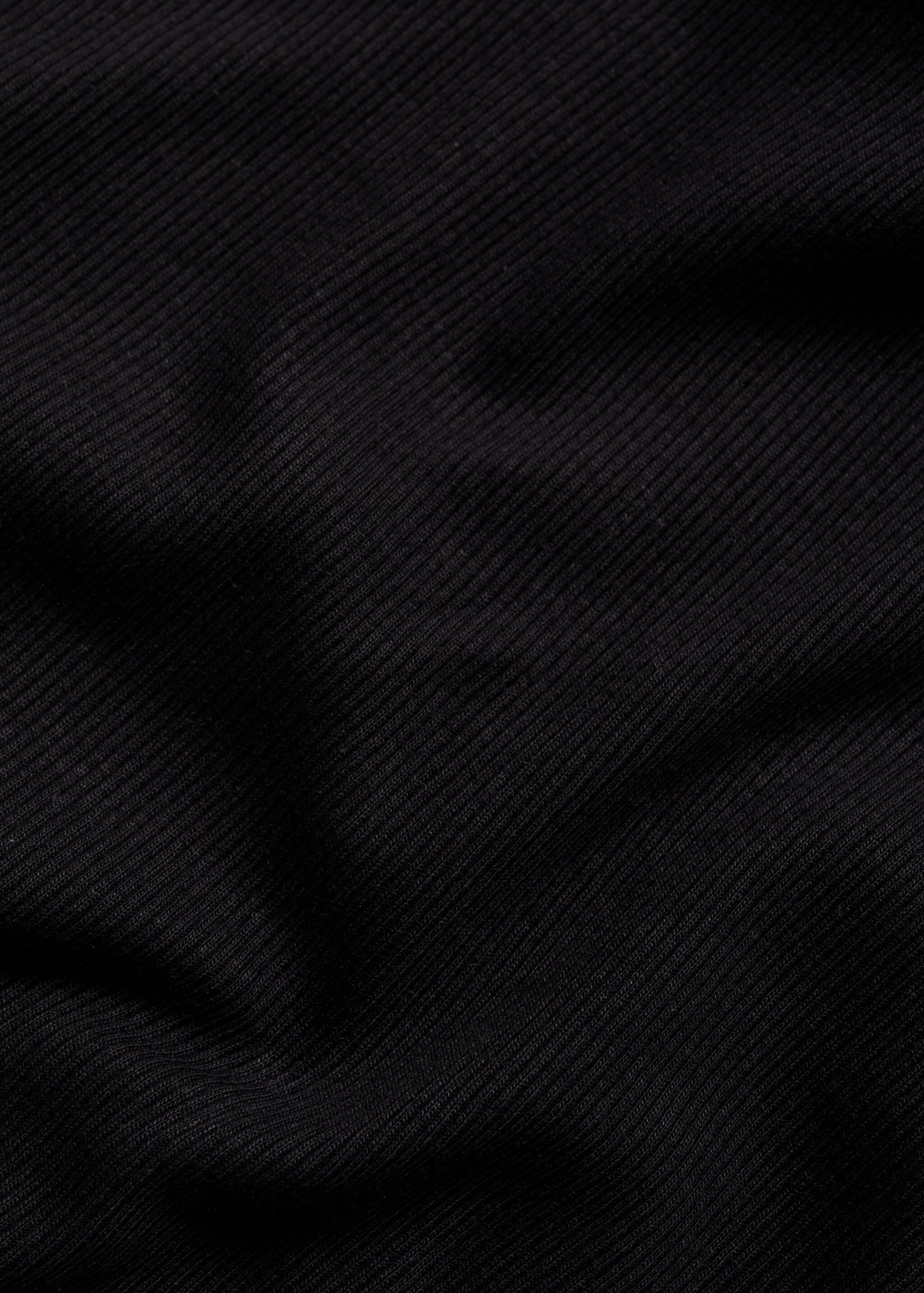Regular fit ribbed cotton t-shirt - Details of the article 0, Black. Ref: 87015940-00.
