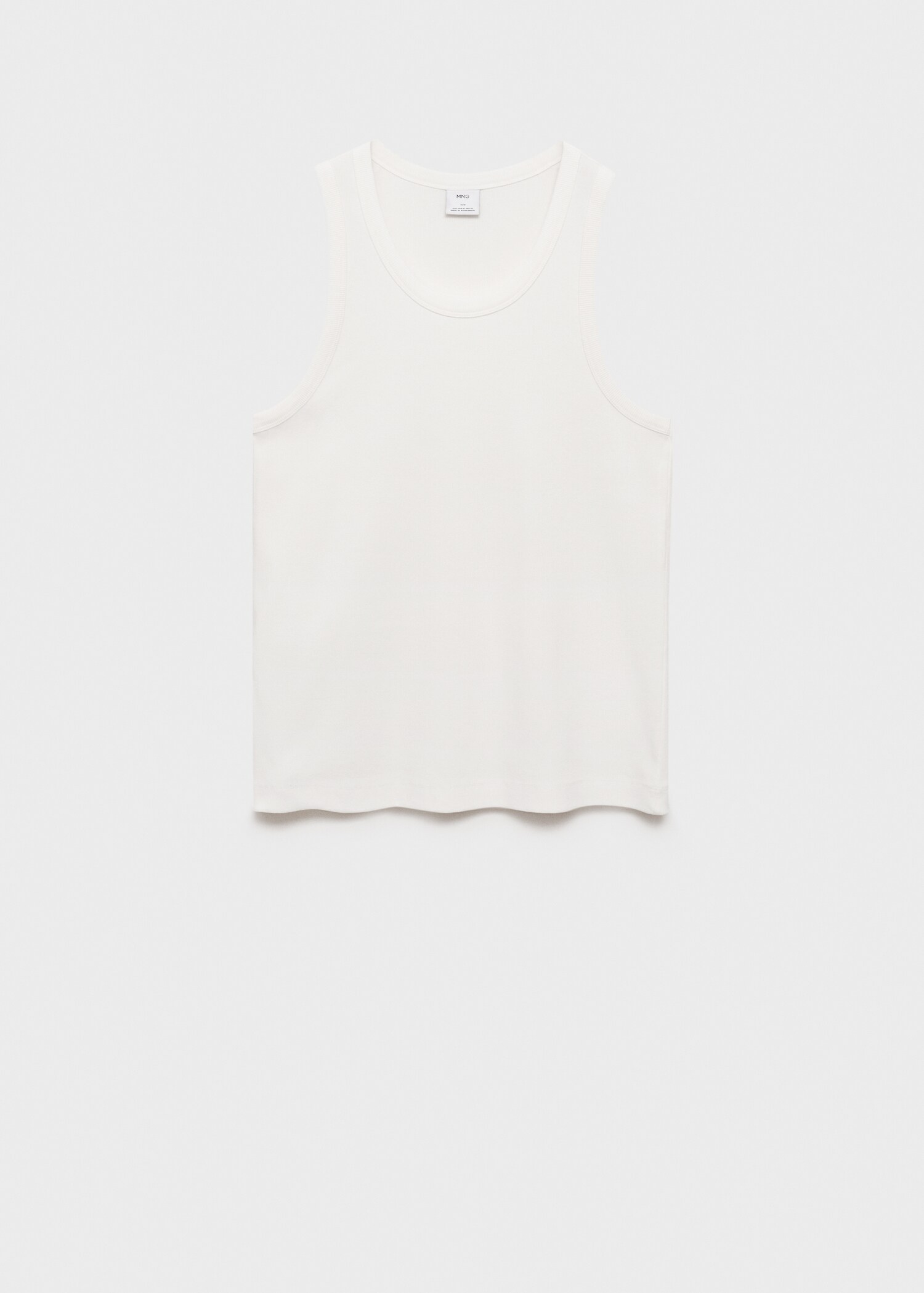 Slim-fit ribbed tank top - Article without model