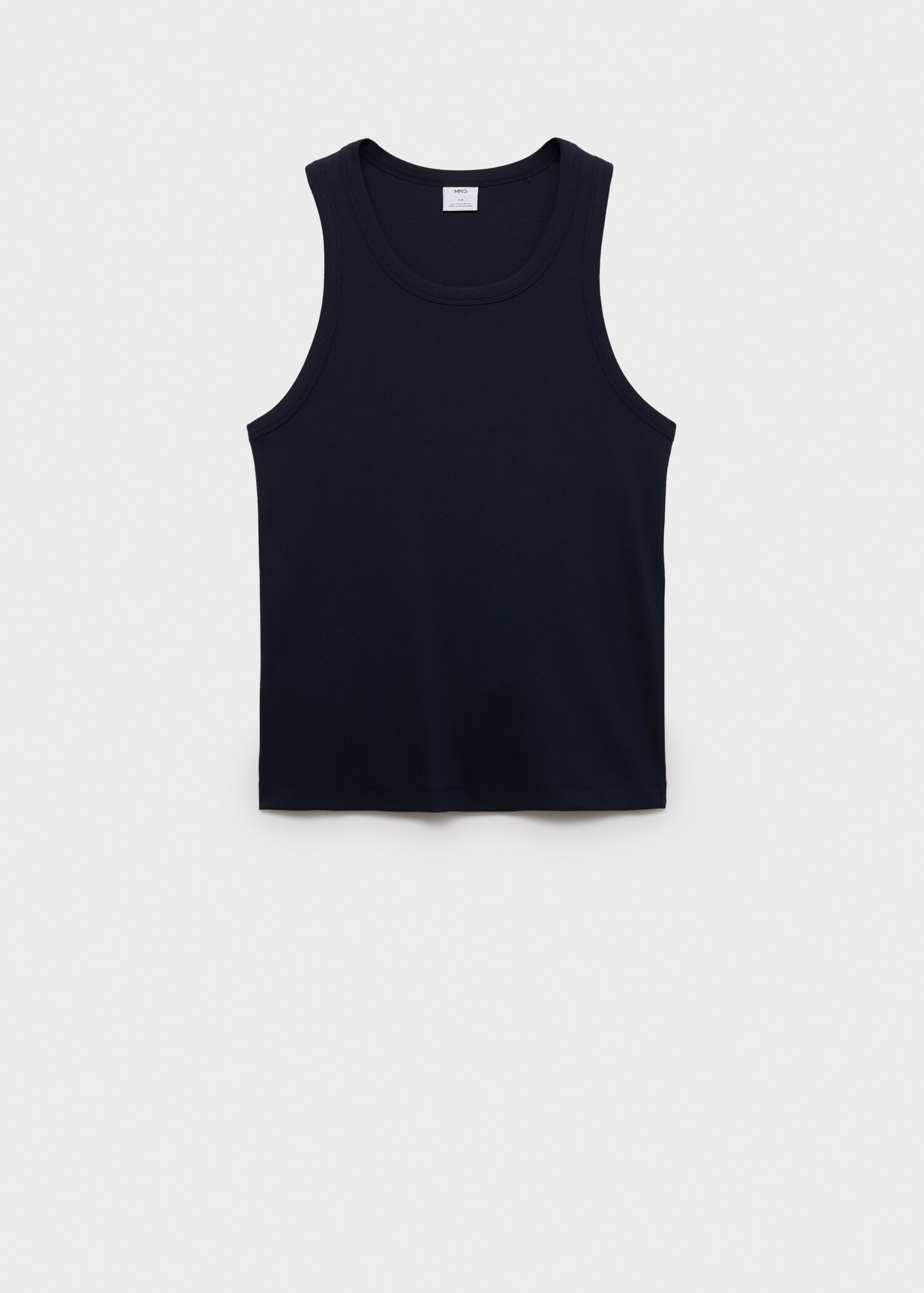 Slim-fit ribbed tank top - Article without model