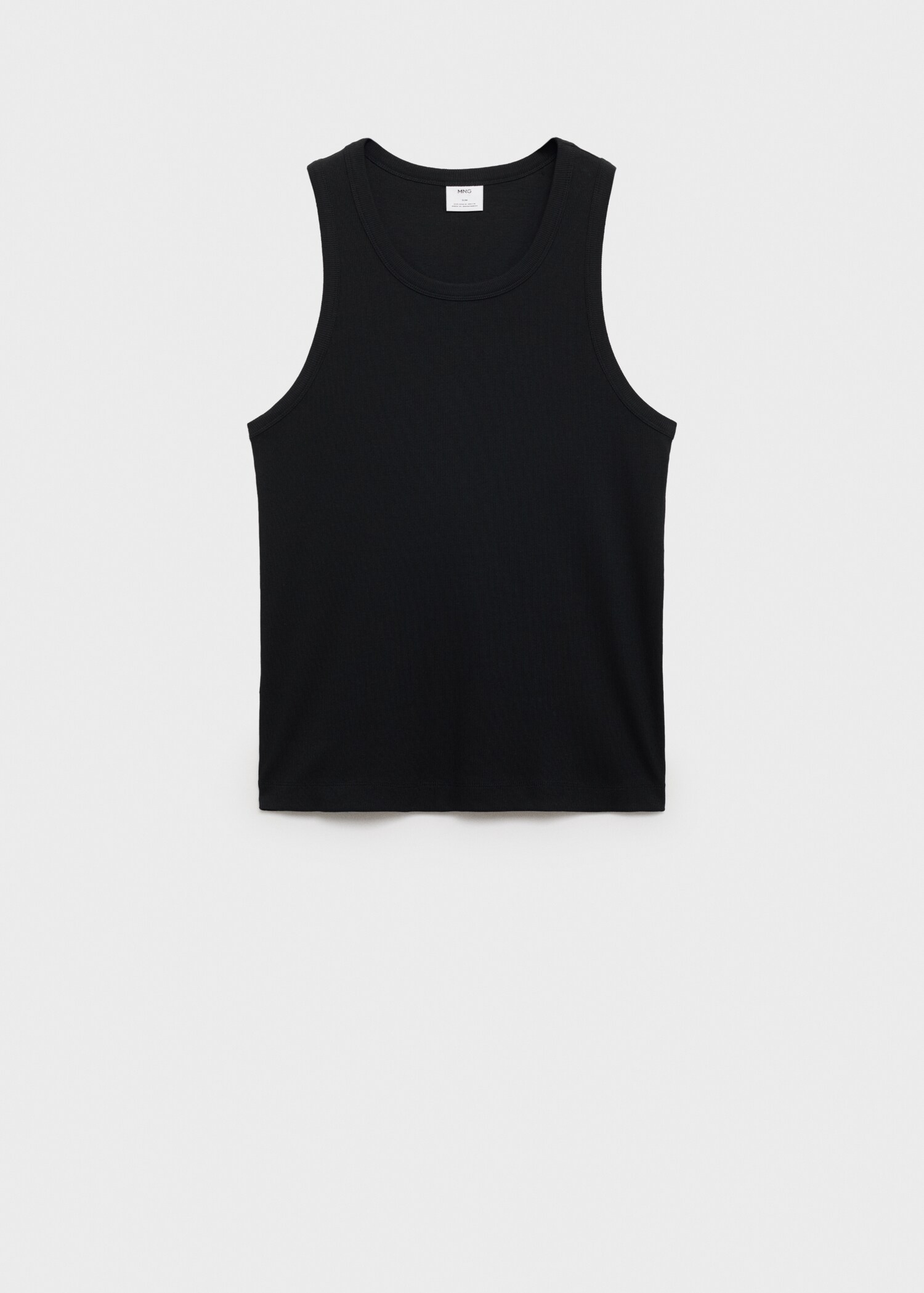 Slim-fit ribbed tank top - Article without model