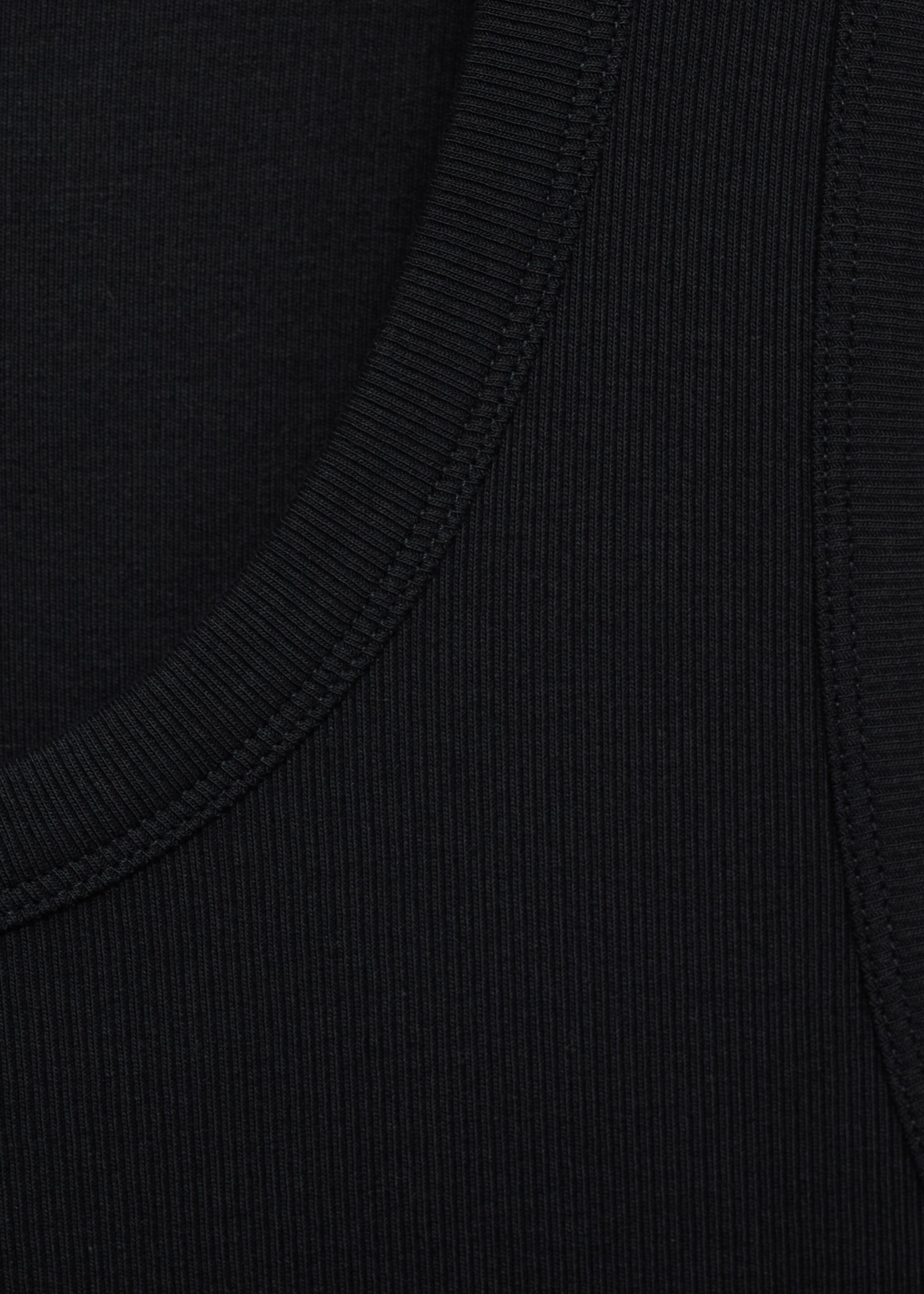 Slim-fit ribbed tank top - Details of the article 8, Black. Ref: 87015941-00.