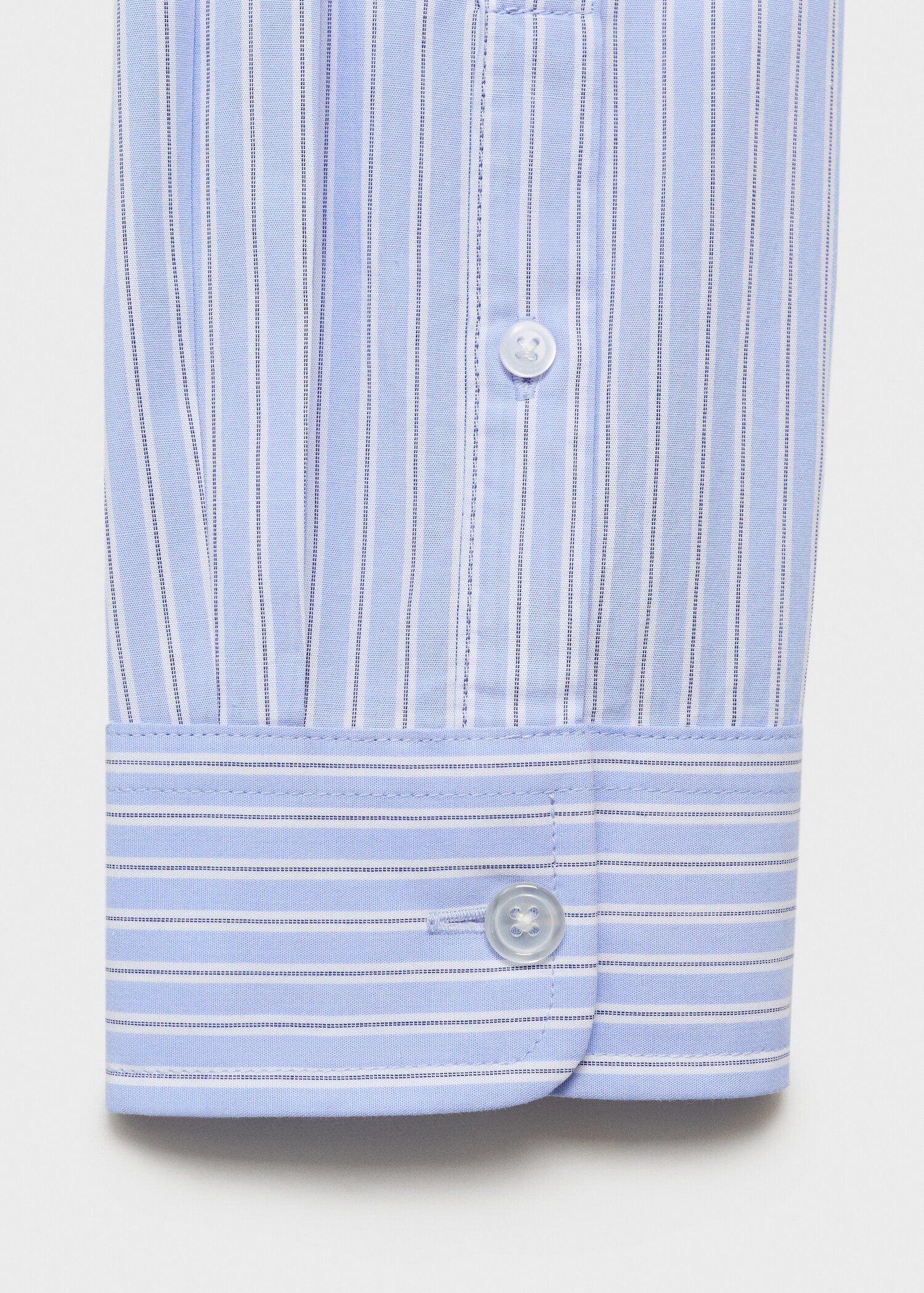 Gestreiftes Hemd 100% Baumwolle Regular Fit - Detail des Artikels 0
