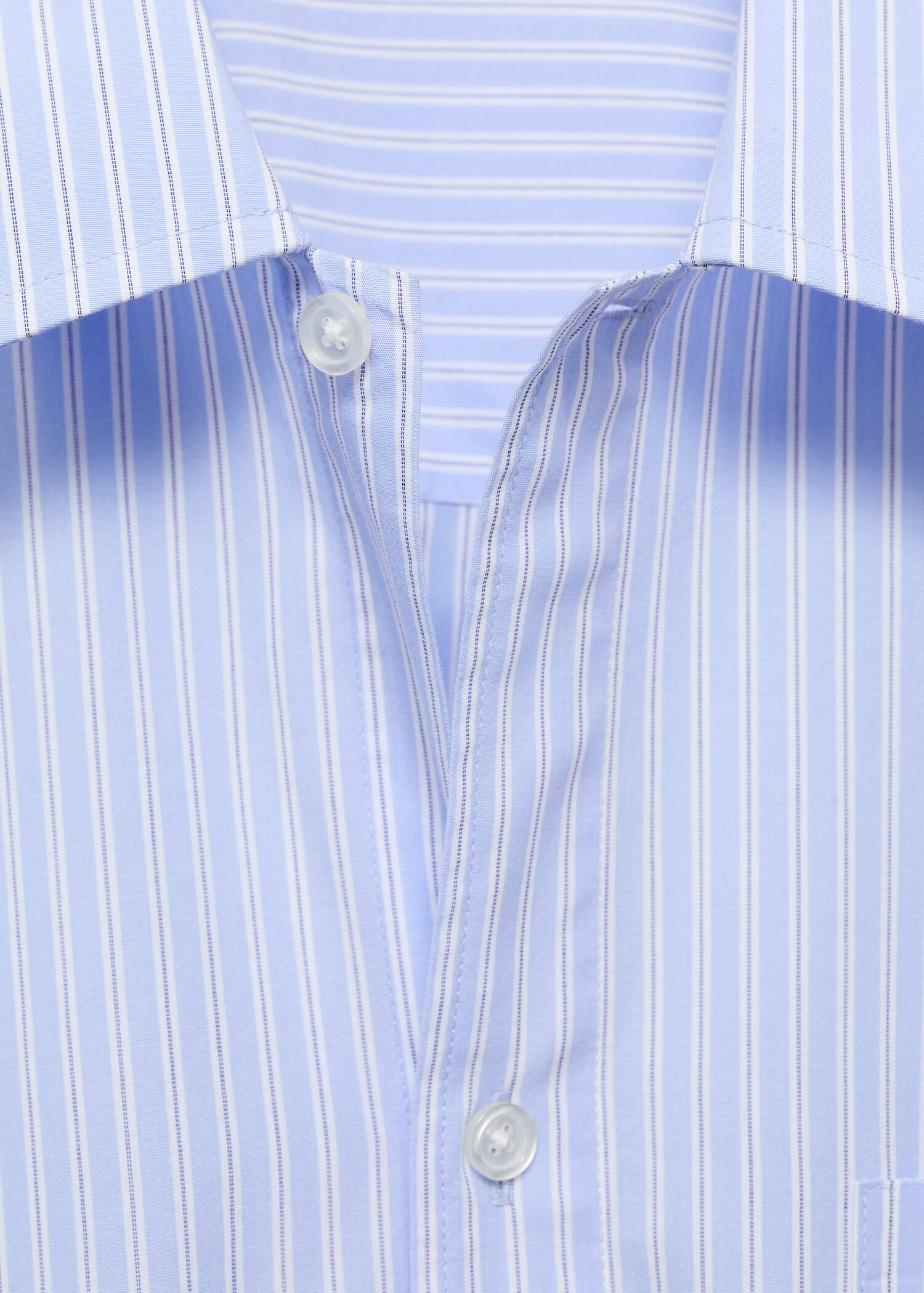 Gestreiftes Hemd 100% Baumwolle Regular Fit - Detail des Artikels 8