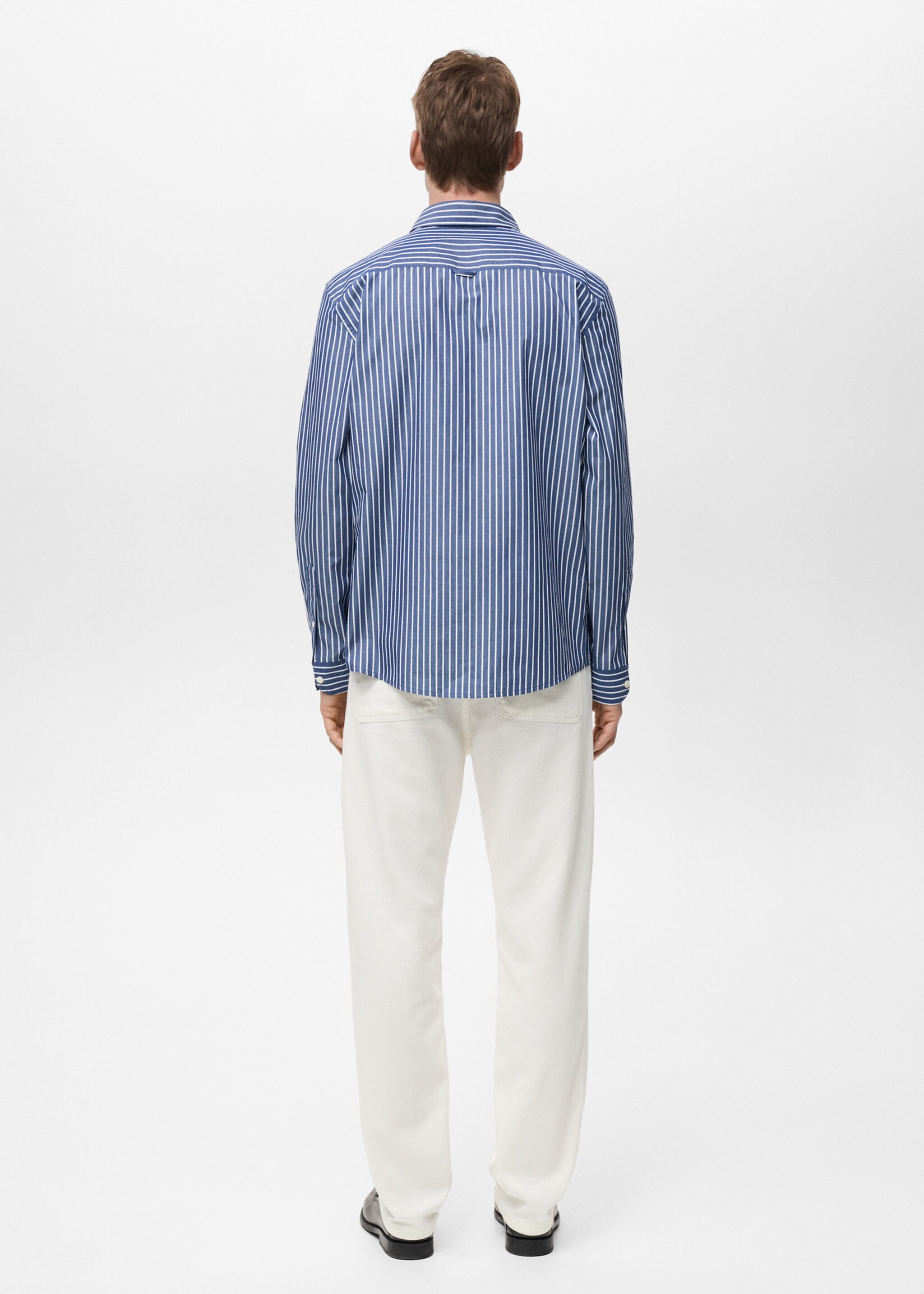 Chemise 100 % coton regular-fit - Verso de l’article, Bleu marine foncé. Ref: 87015943-00.