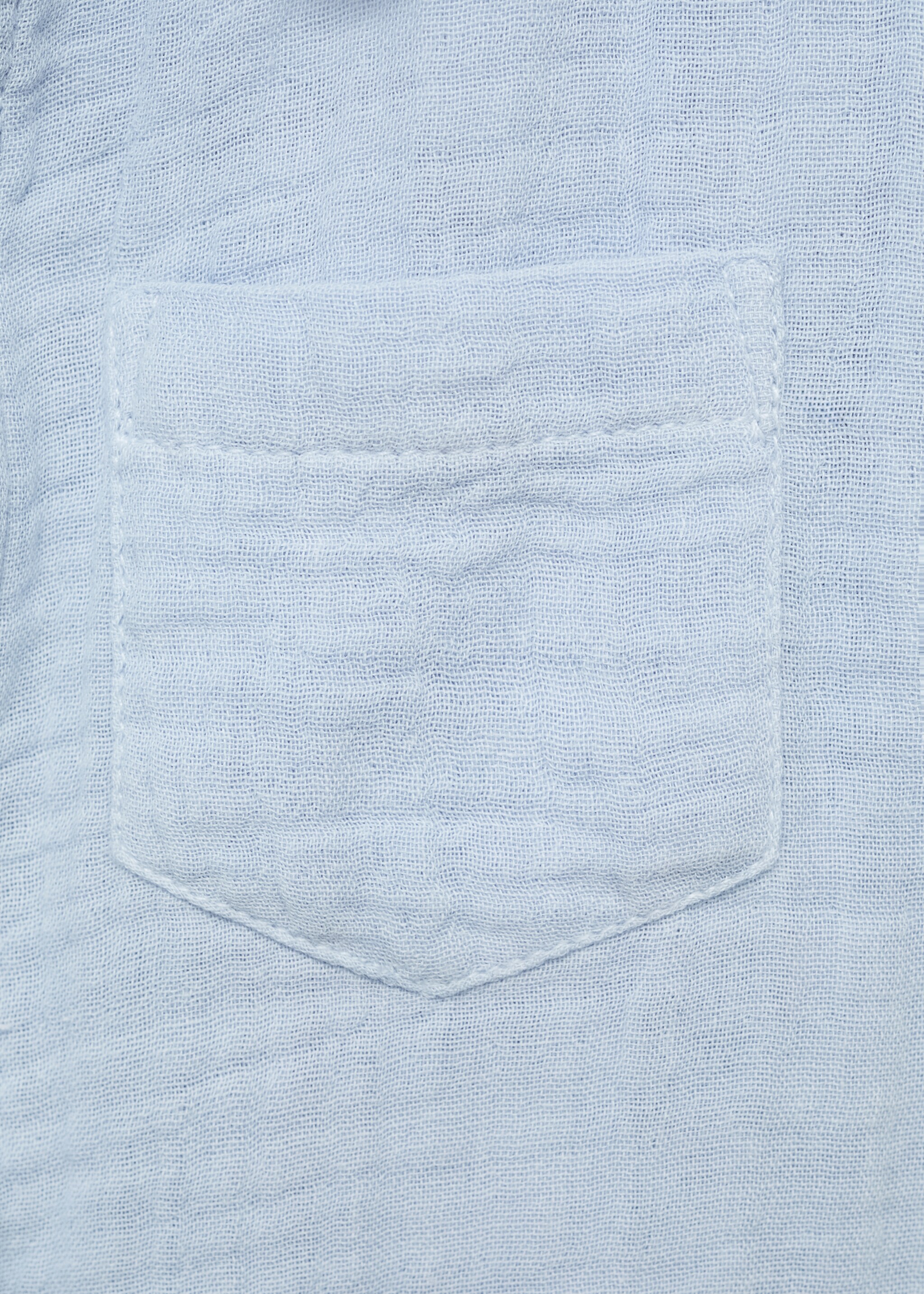 Cotton bambula shirt - Details of the article 0, Blue. Ref: 87015944-00.