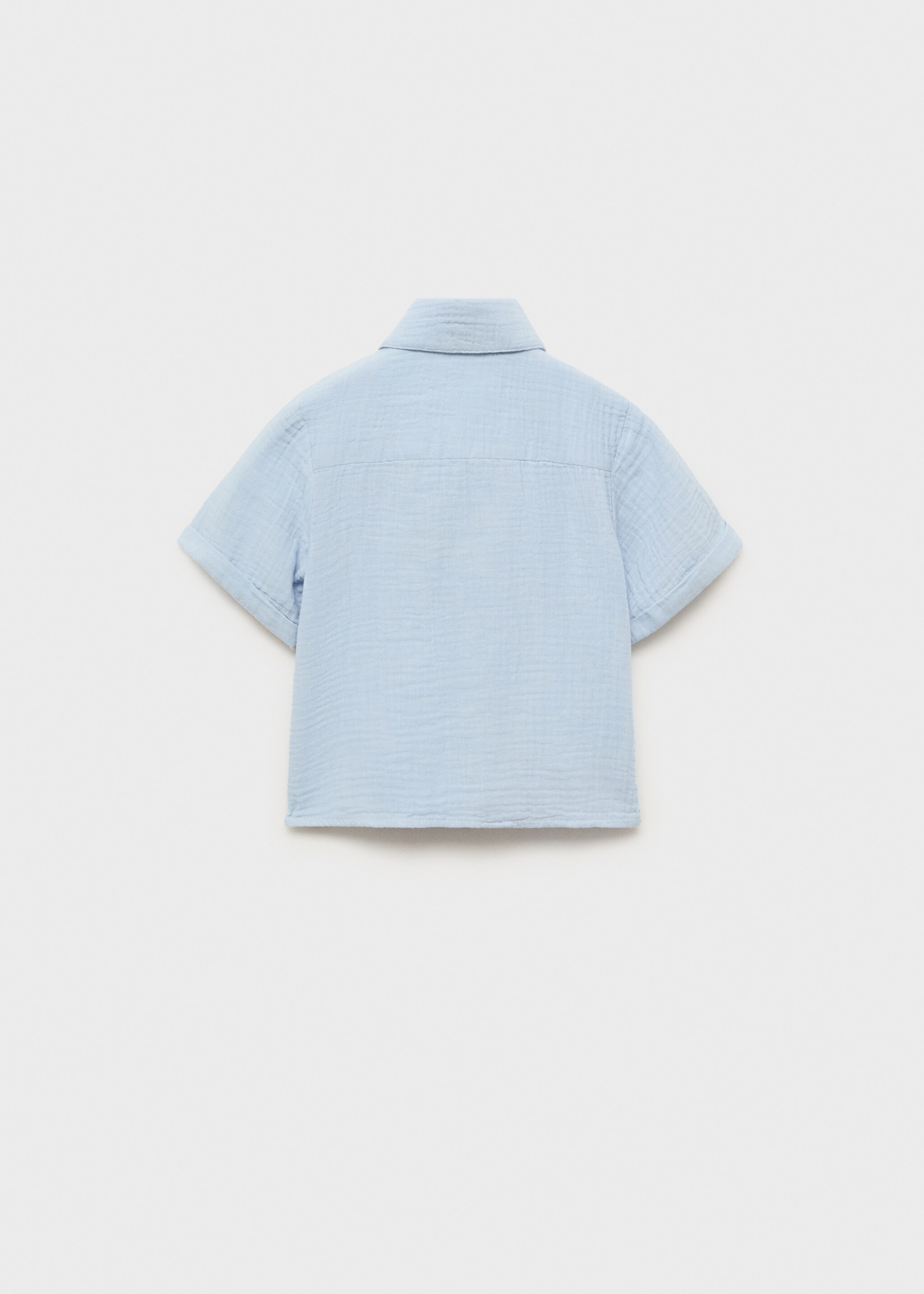 Cotton bambula shirt - Reverse of the article, Blue. Ref: 87015944-00.