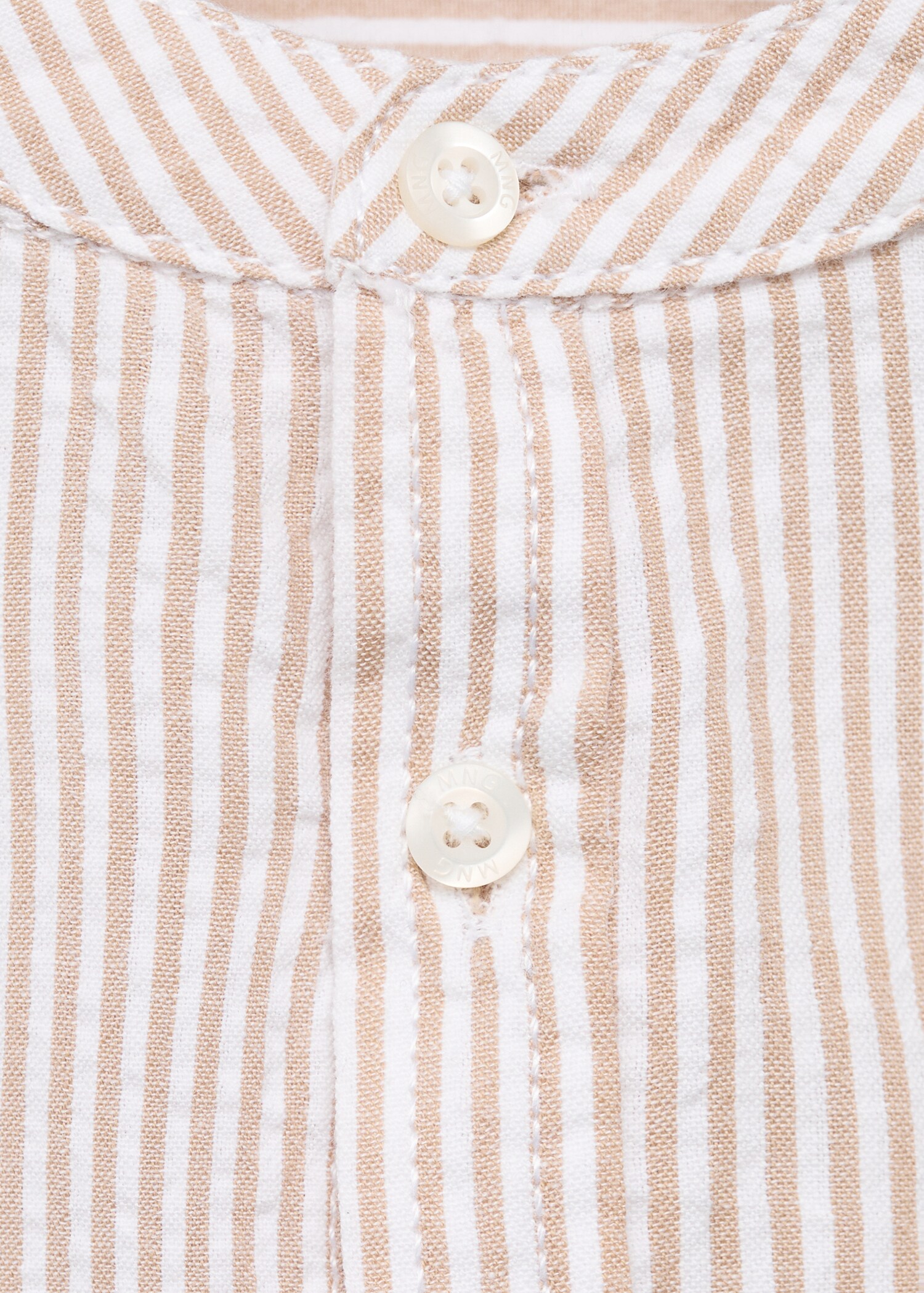 Striped Mao collar shirt - Details of the article 8