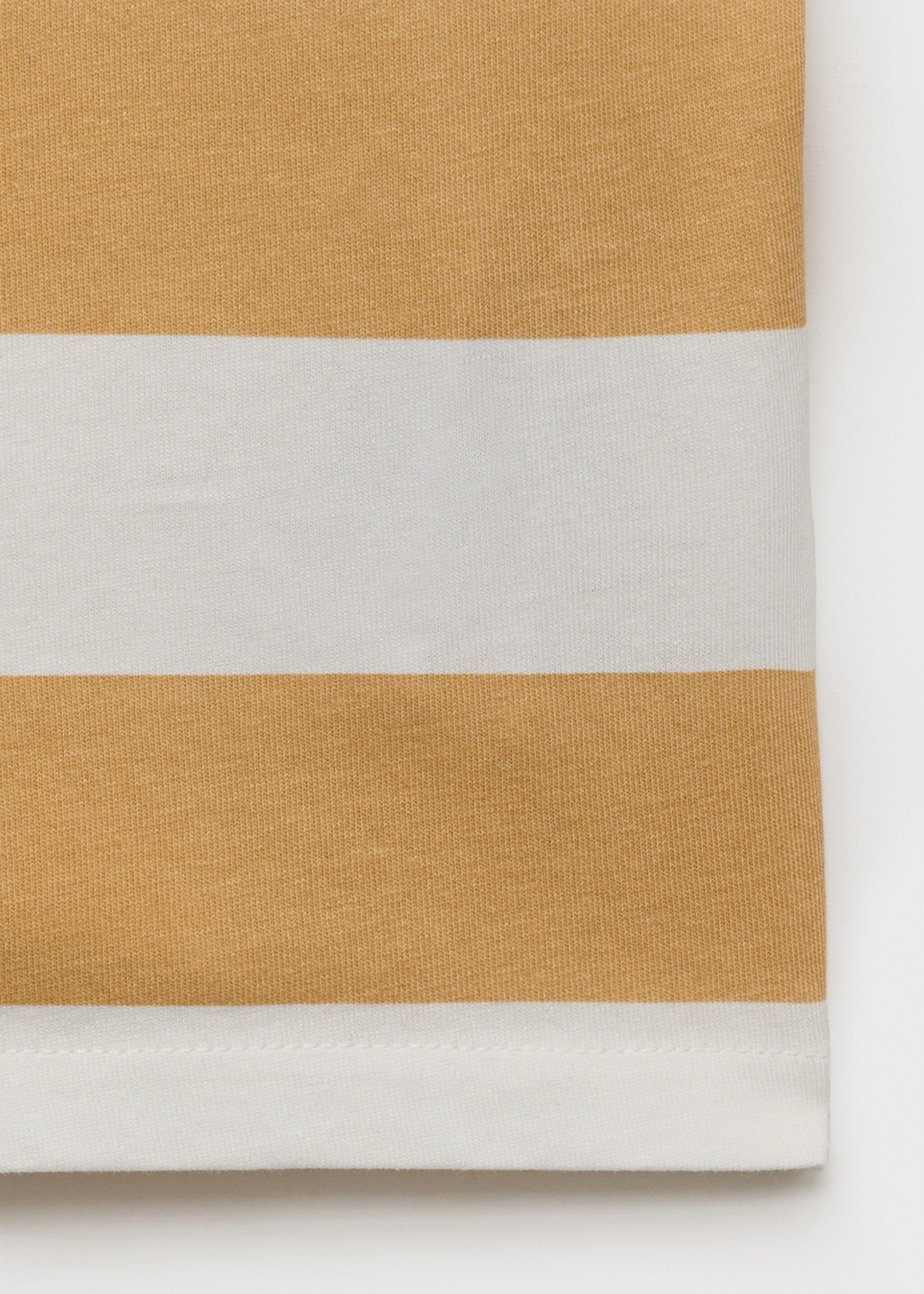 Striped cotton T-shirt - Details of the article 0, Ochre. Ref: 87015951-00.