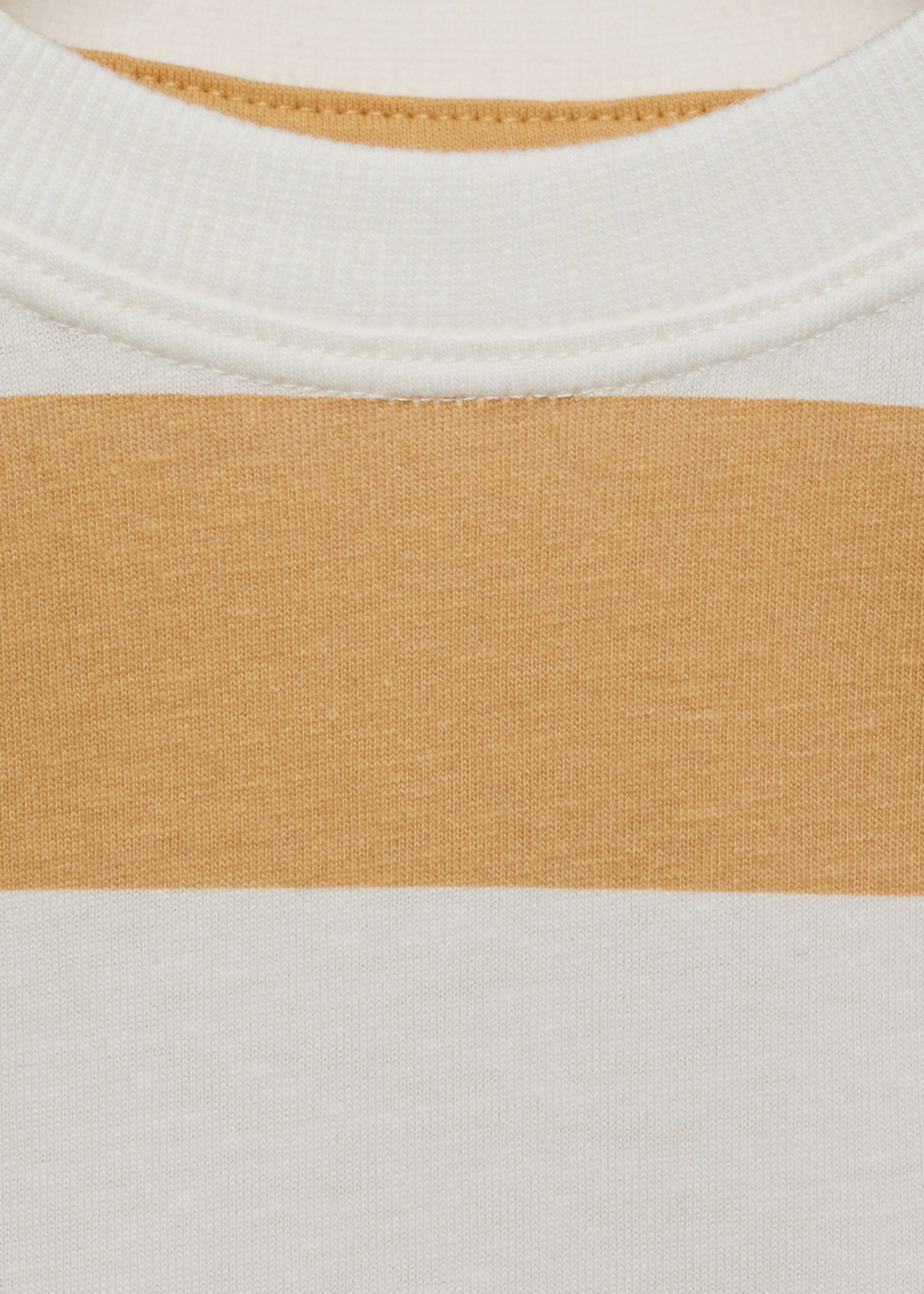 Striped cotton T-shirt - Details of the article 8, Ochre. Ref: 87015951-00.