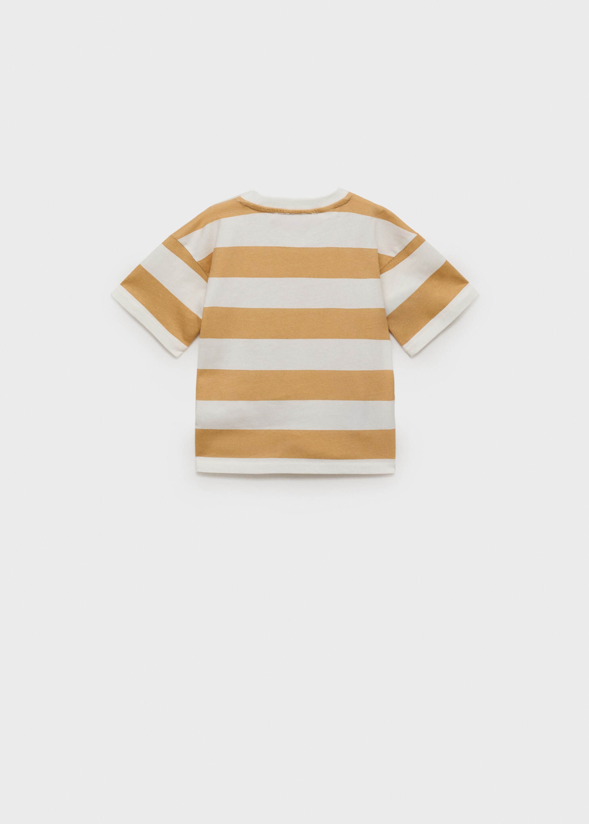 Striped cotton T-shirt - Reverse of the article, Ochre. Ref: 87015951-00.