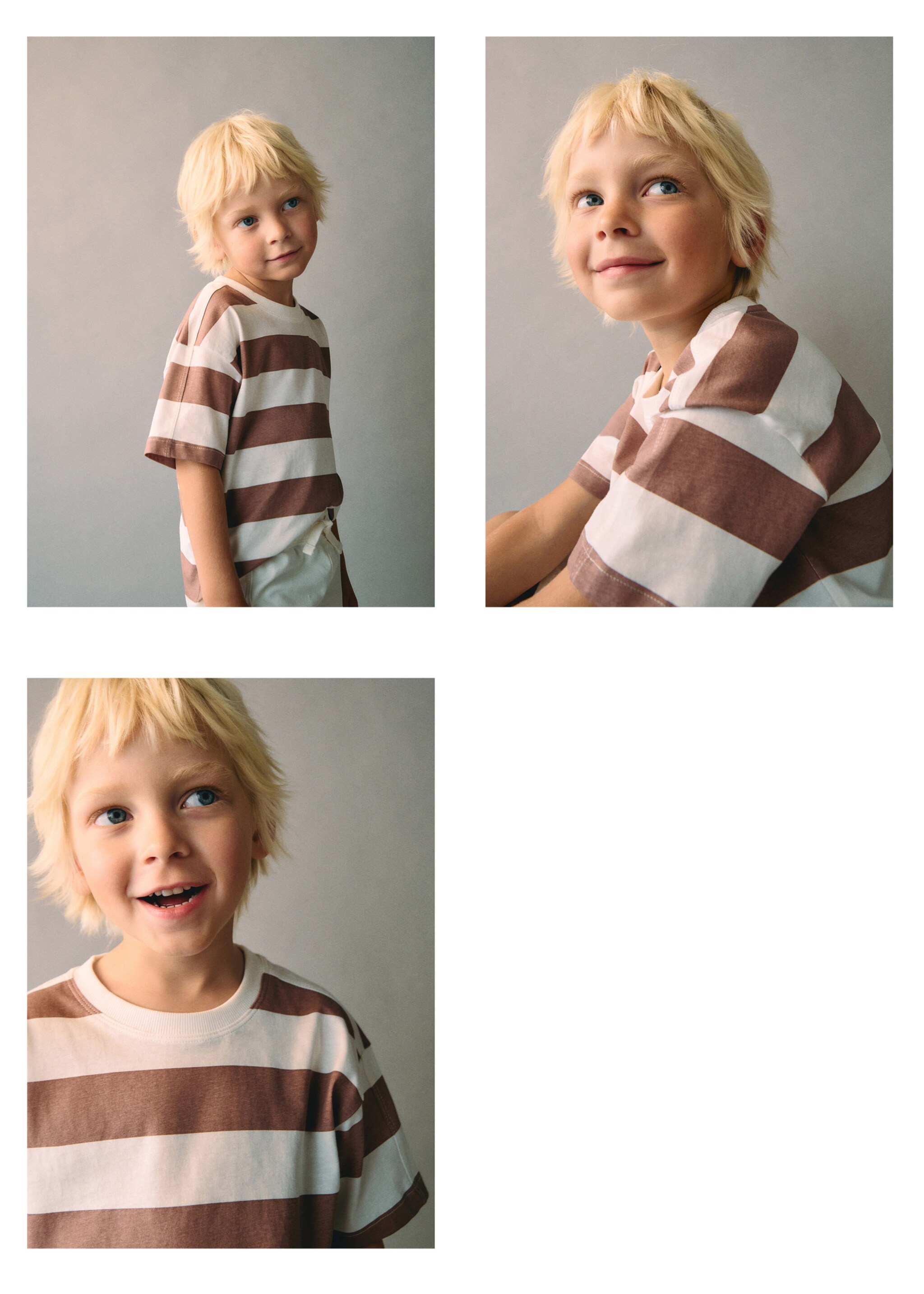 Gestreept katoenen T-shirt - Detail van het artikel 5, Bleekroze. Ref: 87015951-00.