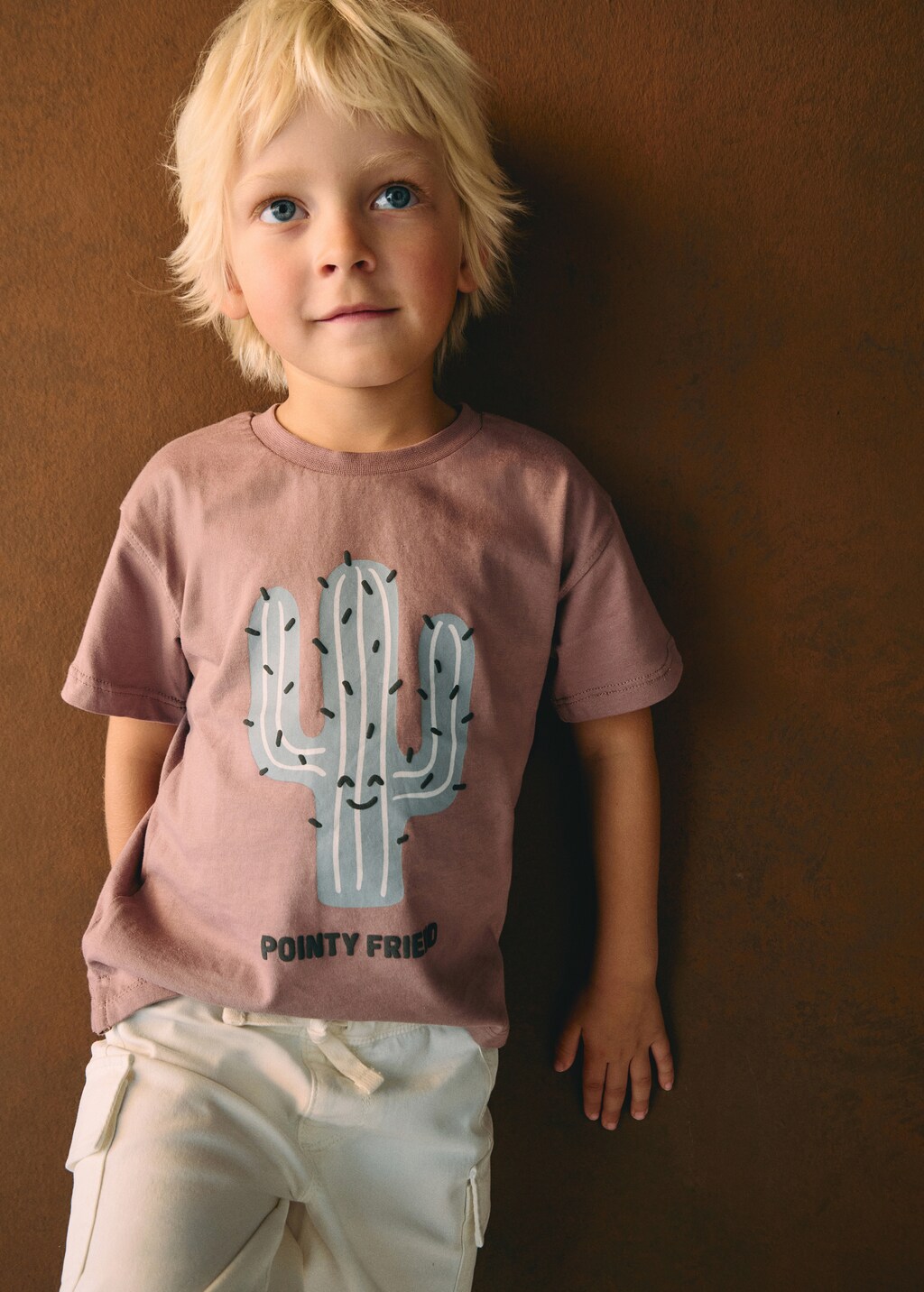 T-shirt Basique Rose George Pour Garçon (12-13 Ans) Col Rond, 100% Coton, Manches Courtes - Avec Motifs Dinosaures !