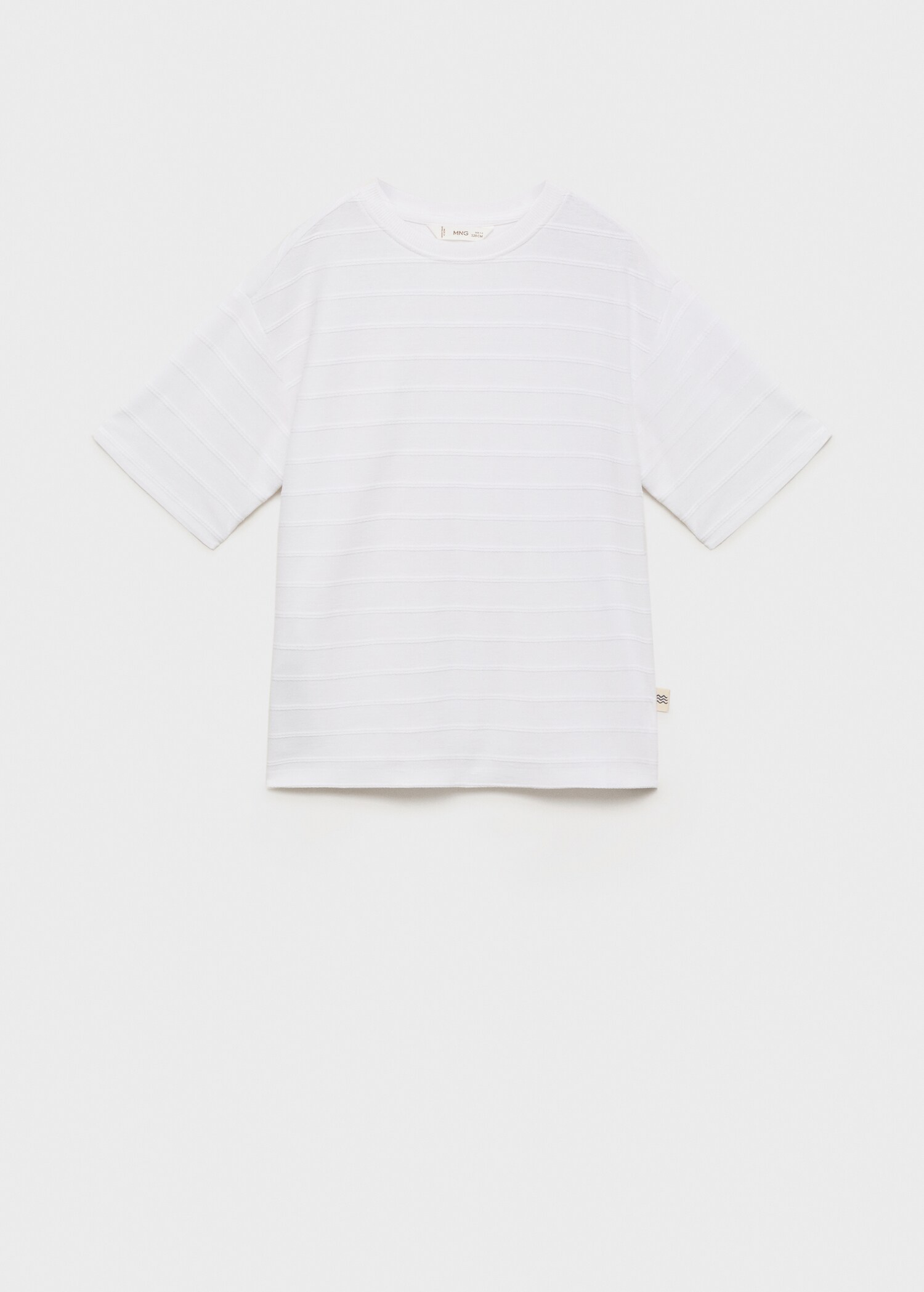 Camiseta algodón rayas relieve - Artículo sin modelo