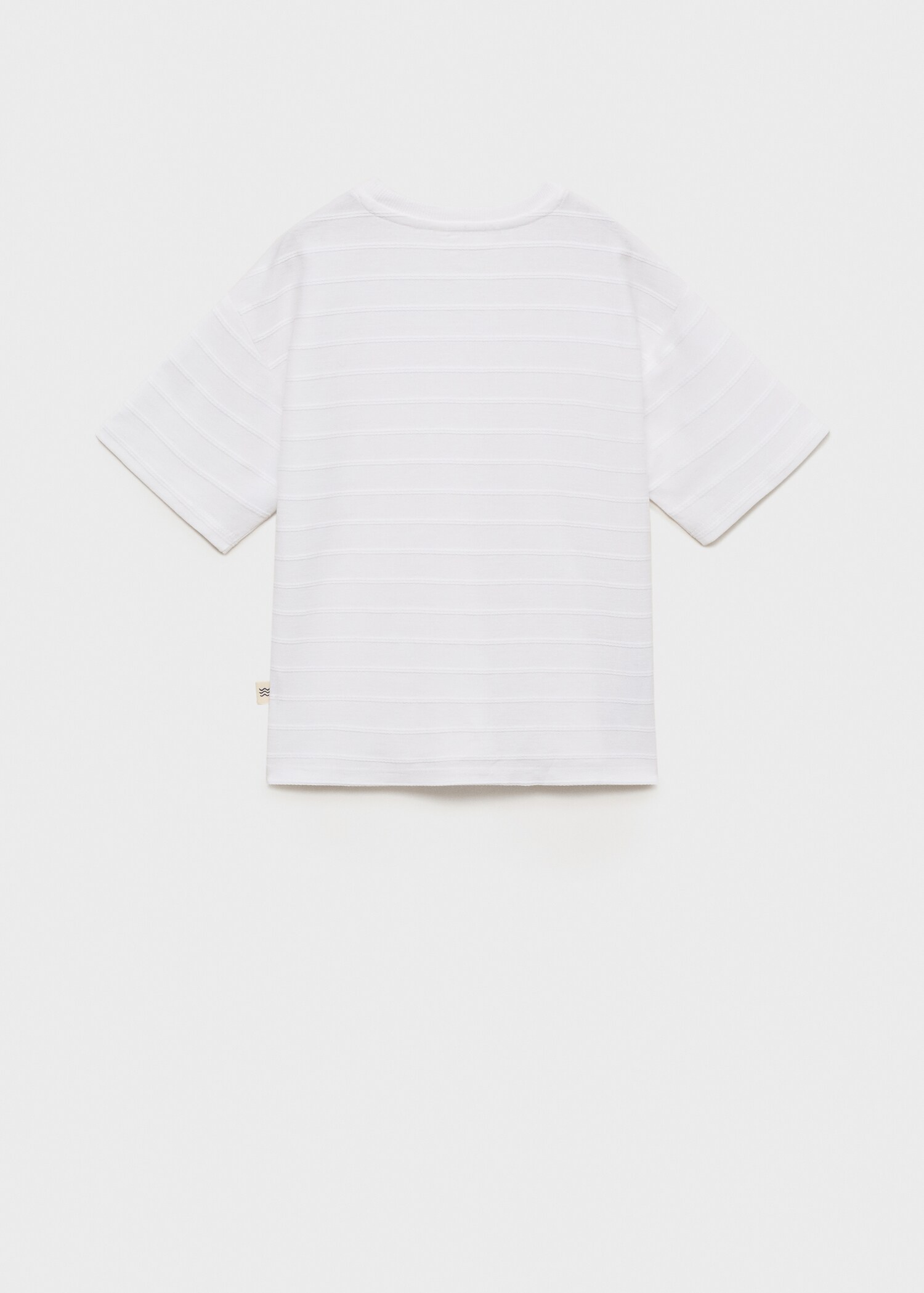 Camiseta algodón rayas relieve - Reverso del artículo