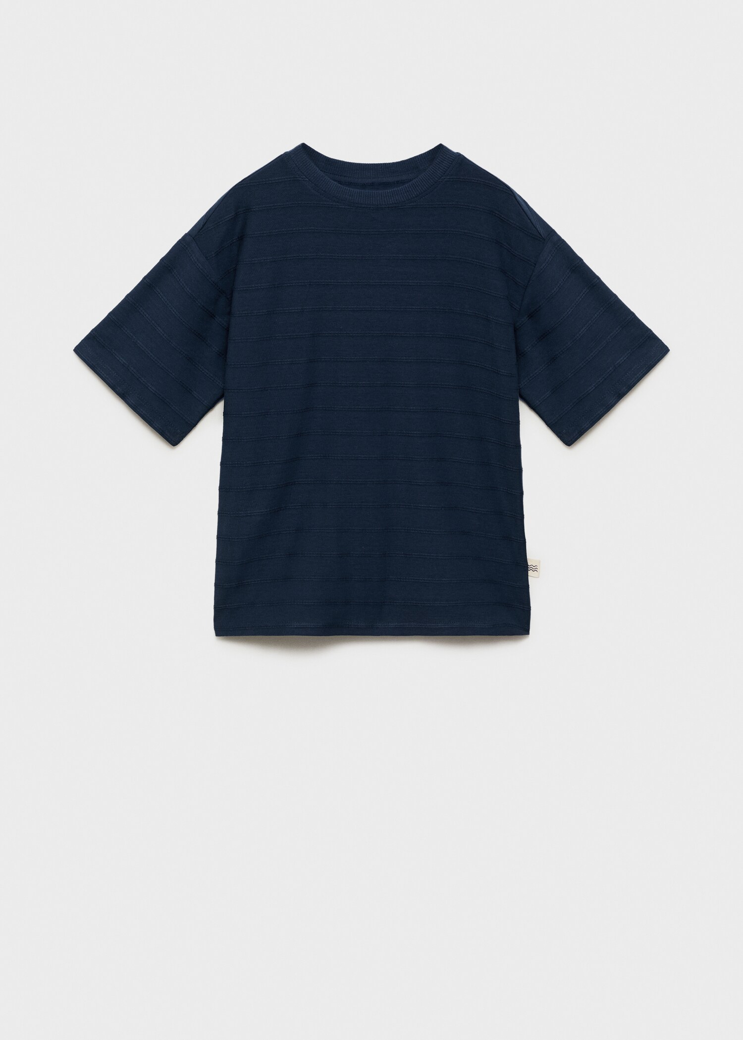 Camiseta algodón rayas relieve - Artículo sin modelo