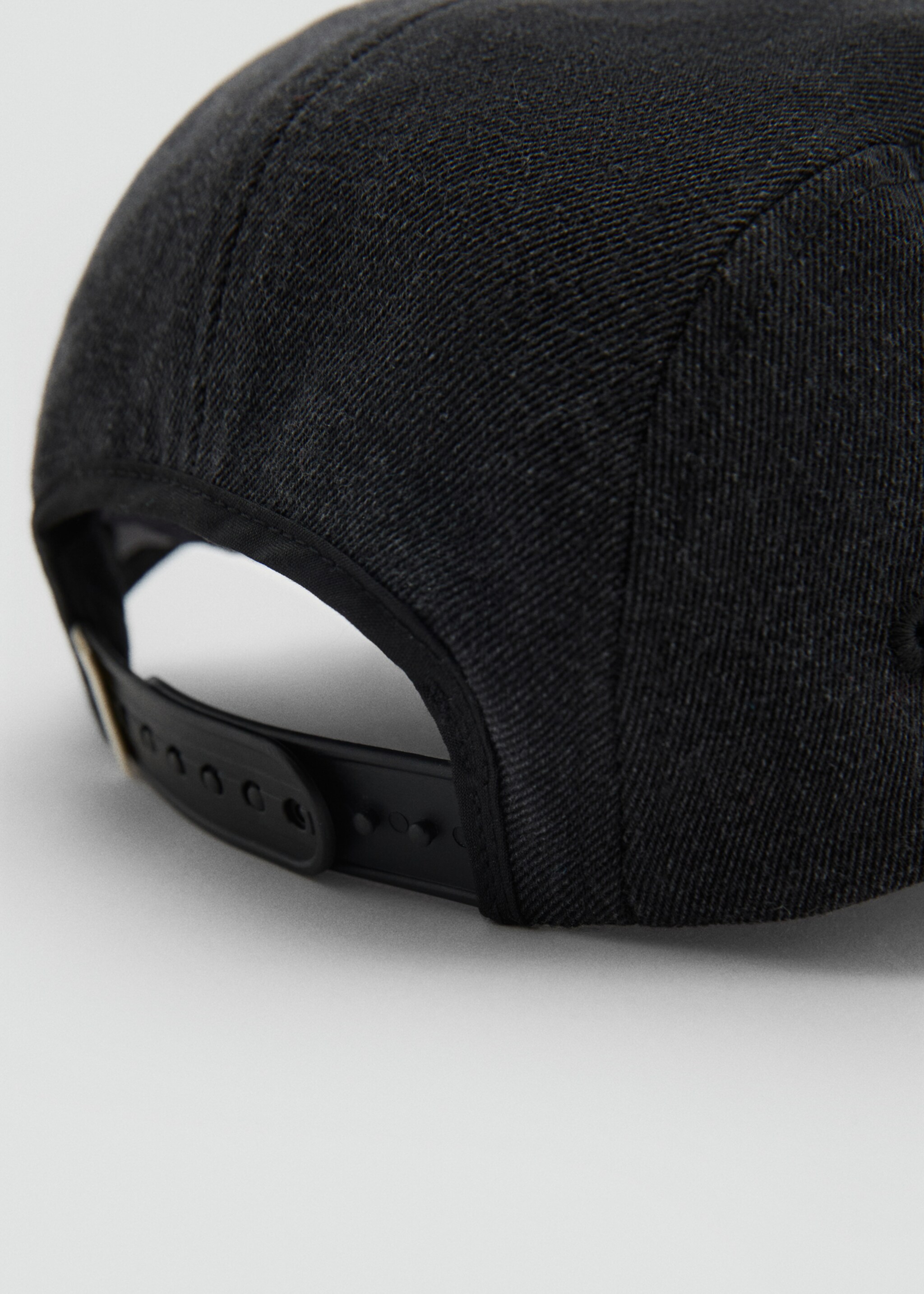 Print cotton cap - Details of the article 1, Black. Ref: 87015975-00.