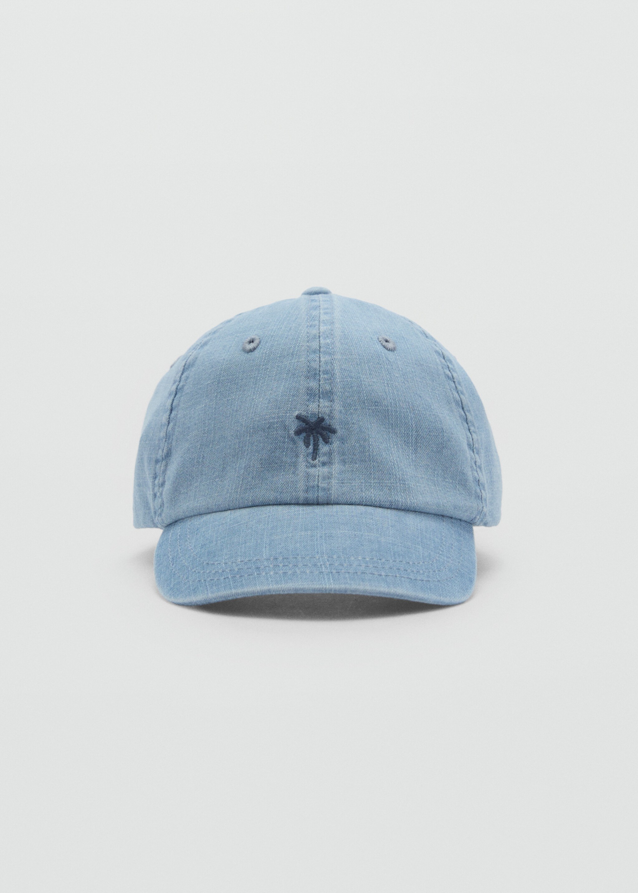 Denim cap with visor - Medium plane, Medium Blue. Ref: 87015978-00.