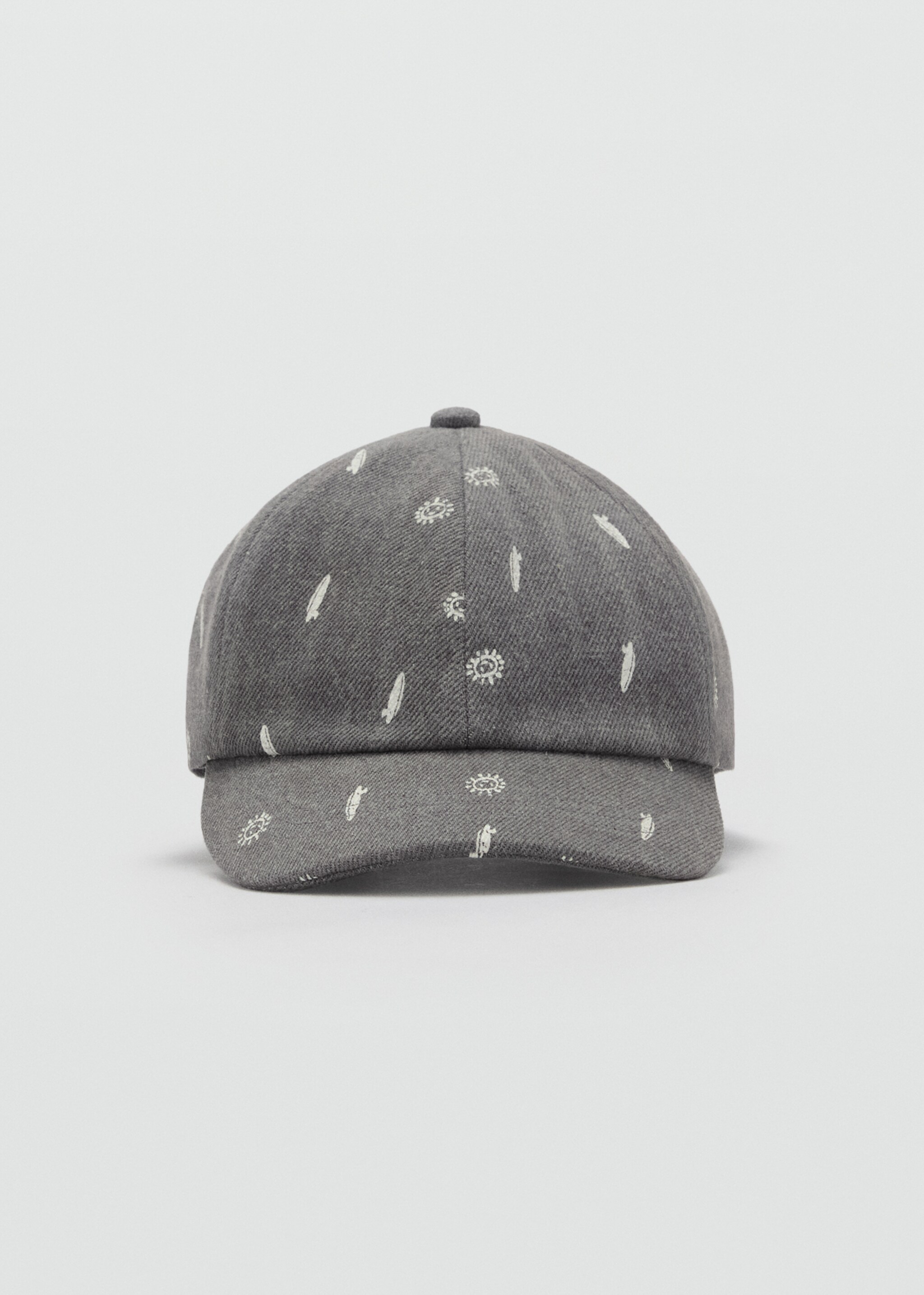 Cap with printed visor - Medium plane, Grey. Ref: 87015979-00.