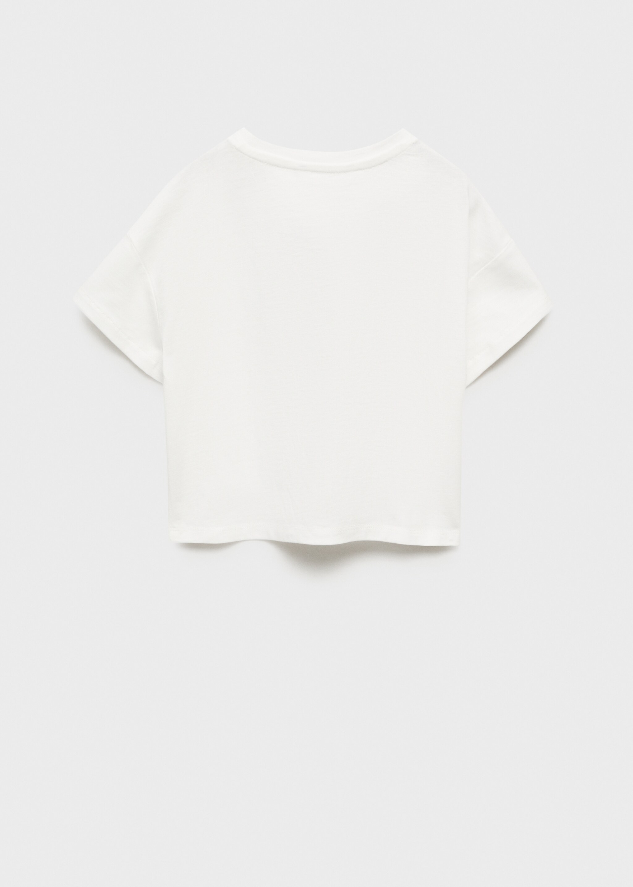 Camiseta flores algodón - Reverso del artículo, Blanco roto. Ref: 87015983-00.