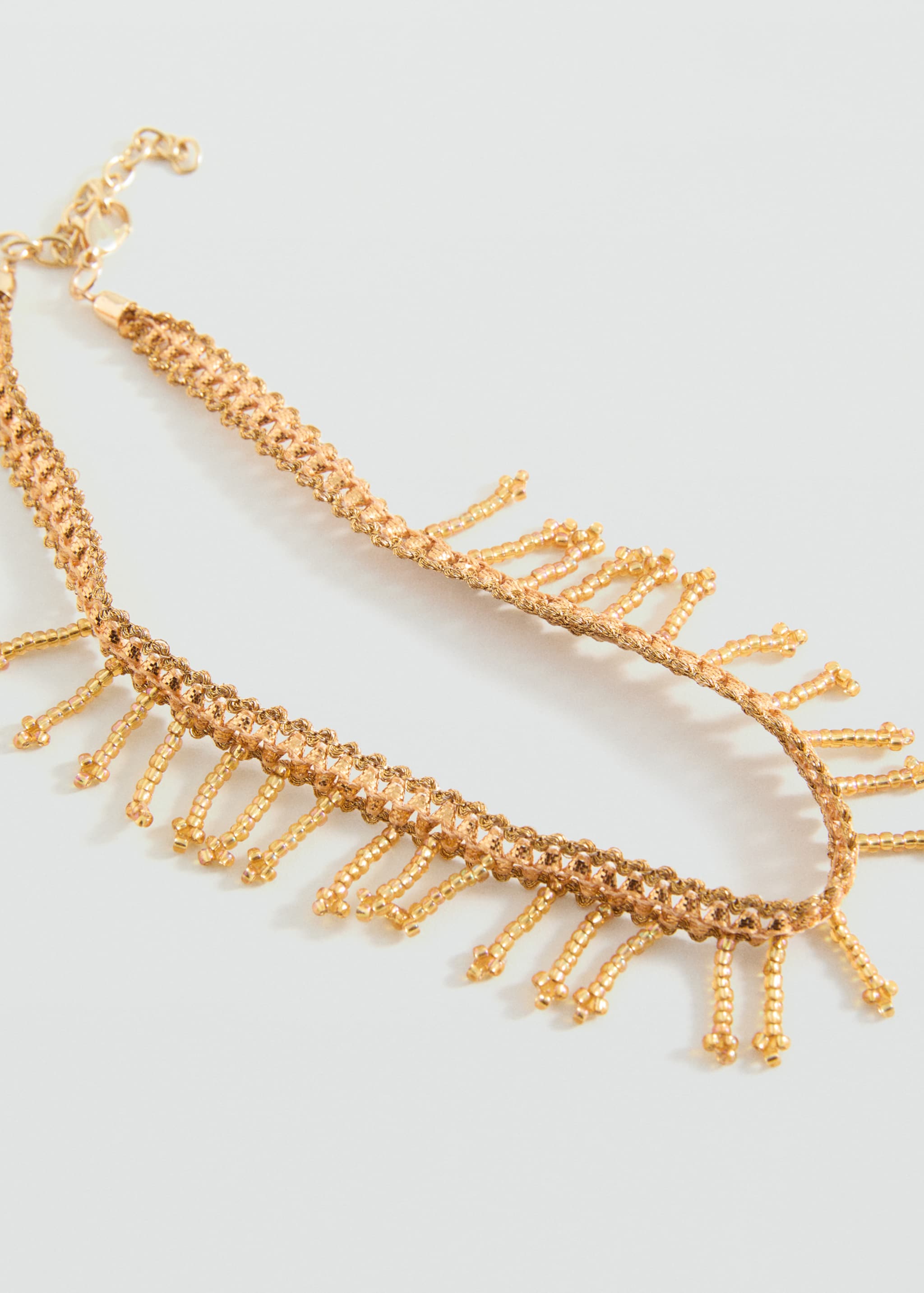 Collar choker cristal - Plano medio, Oro. Ref: 87015984-00.