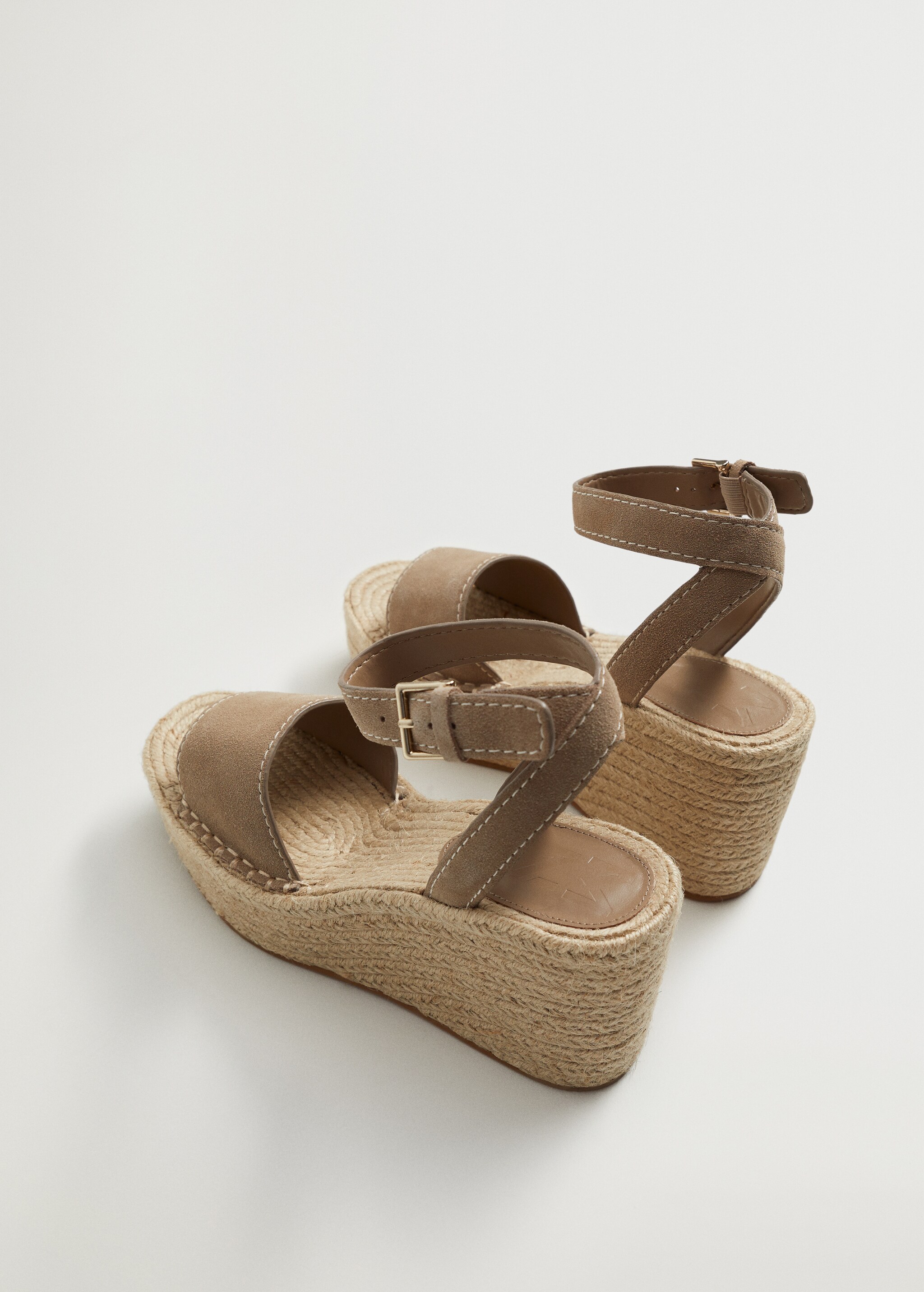 Leather wedge sandals - Medium plane