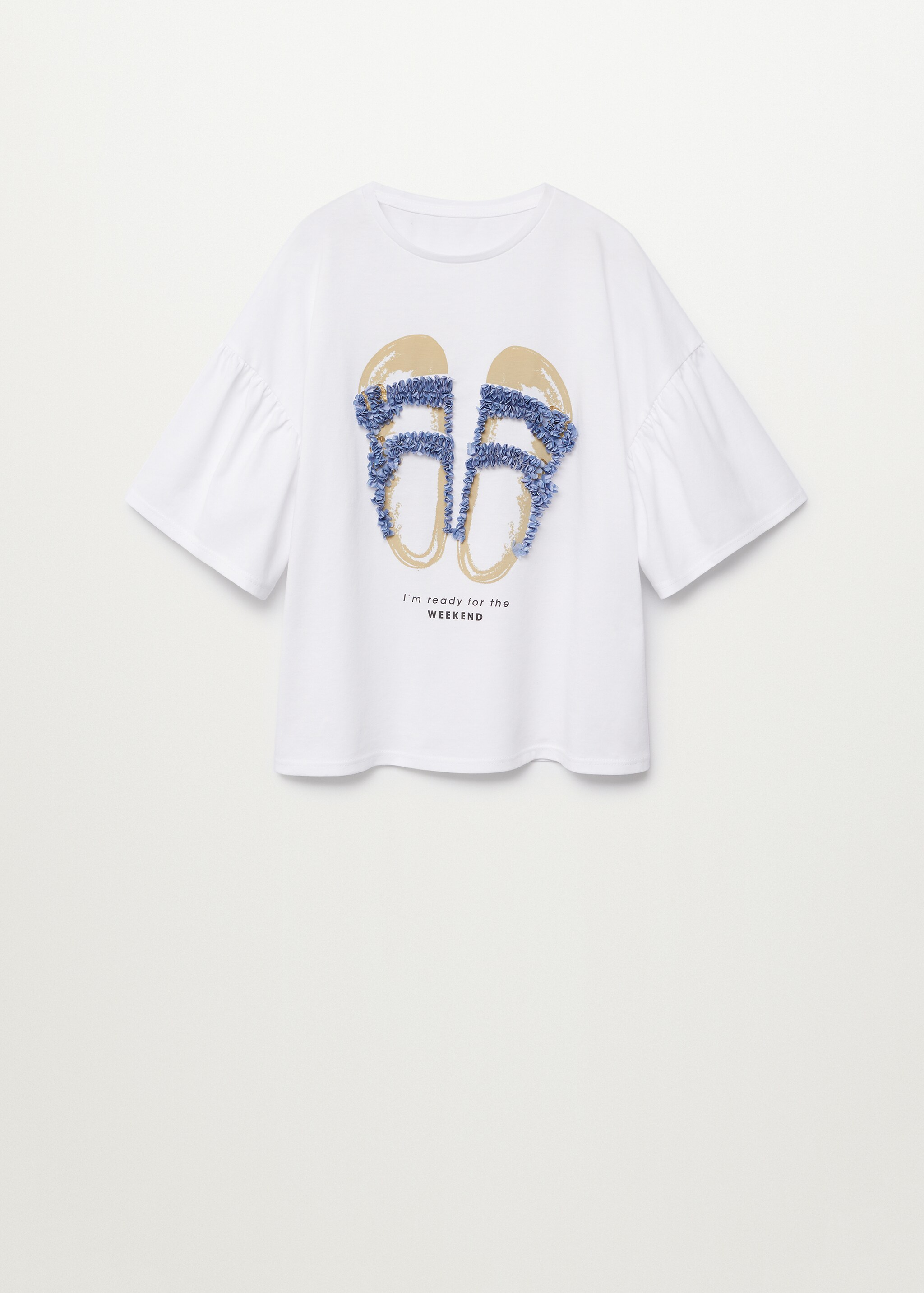 Camiseta estampada detalles relieve - Artículo sin modelo