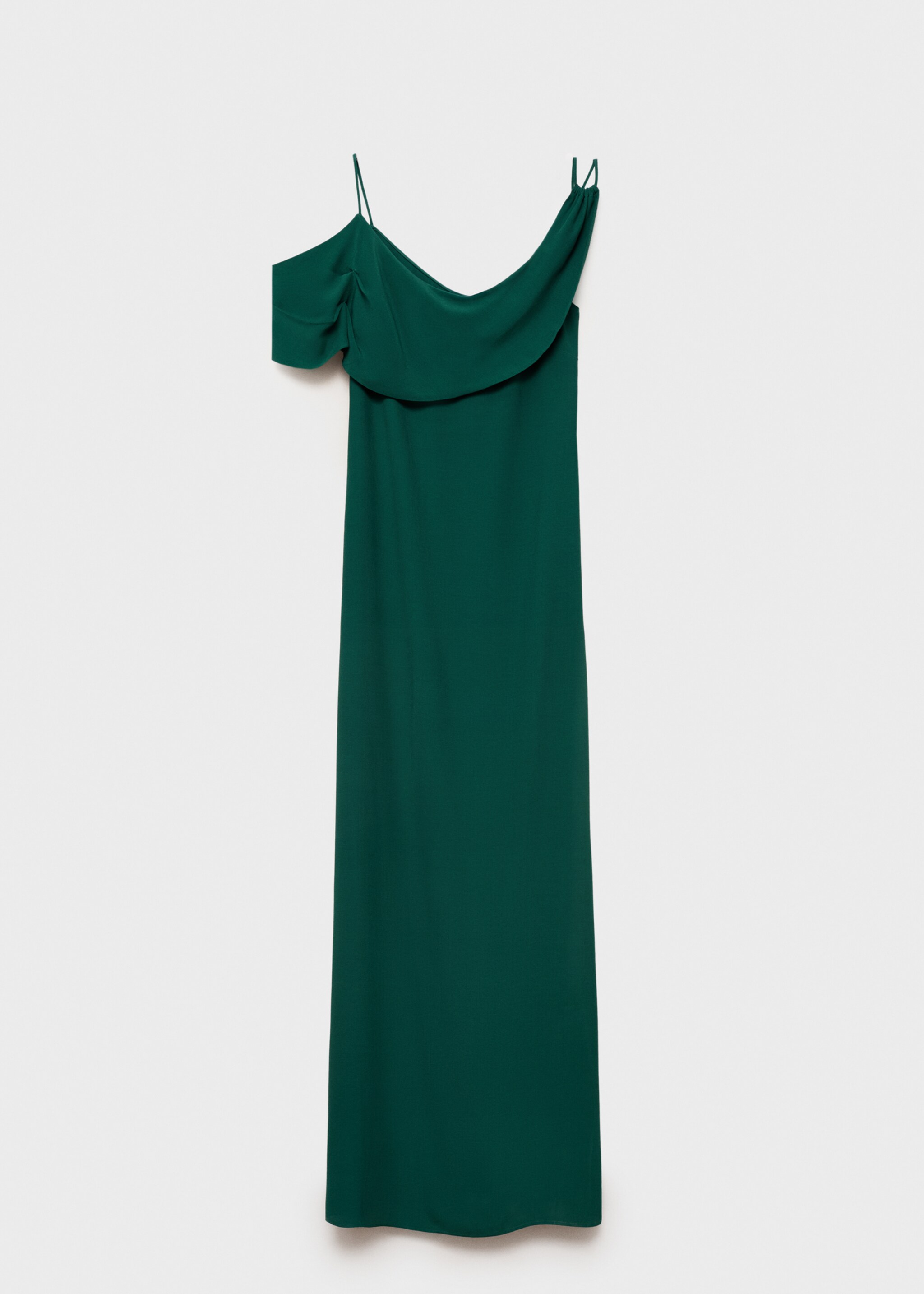 Asymmetrisk chiffongklänning - Artikel utan modell, Mörkgrön. Ref: 87016374-00.